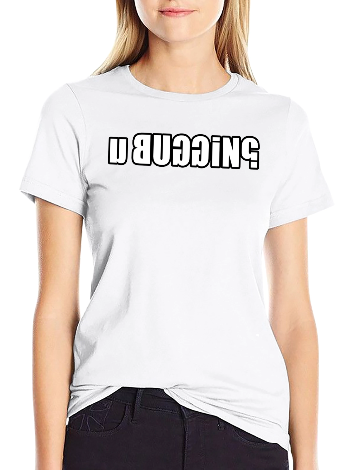U BUGGIN T-Shirt - Black Short Sleeve Tee