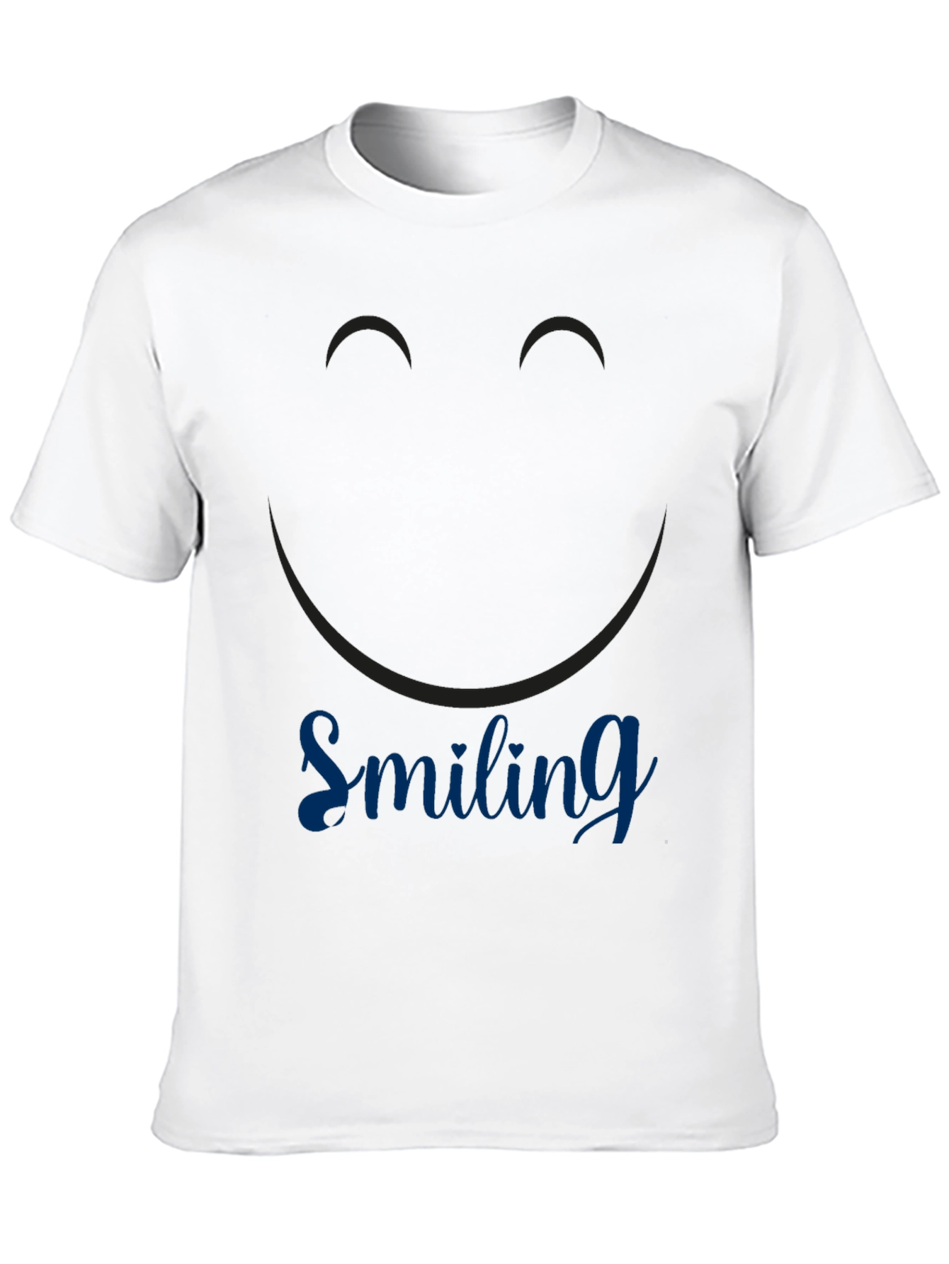 Smiling Graphic Print Black T-Shirt