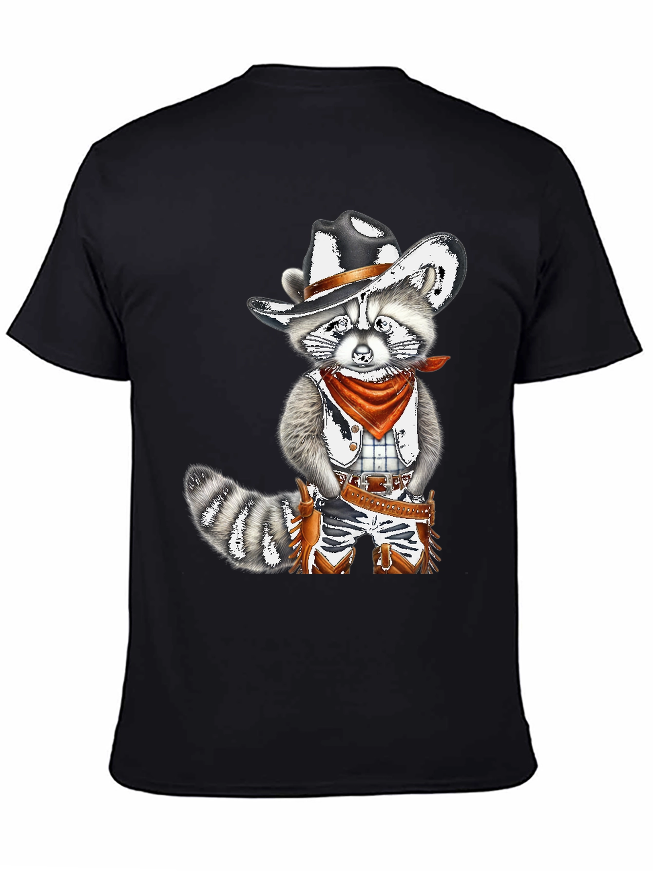 Cowboy Raccoon Graphic Tee - Western Style Shirt