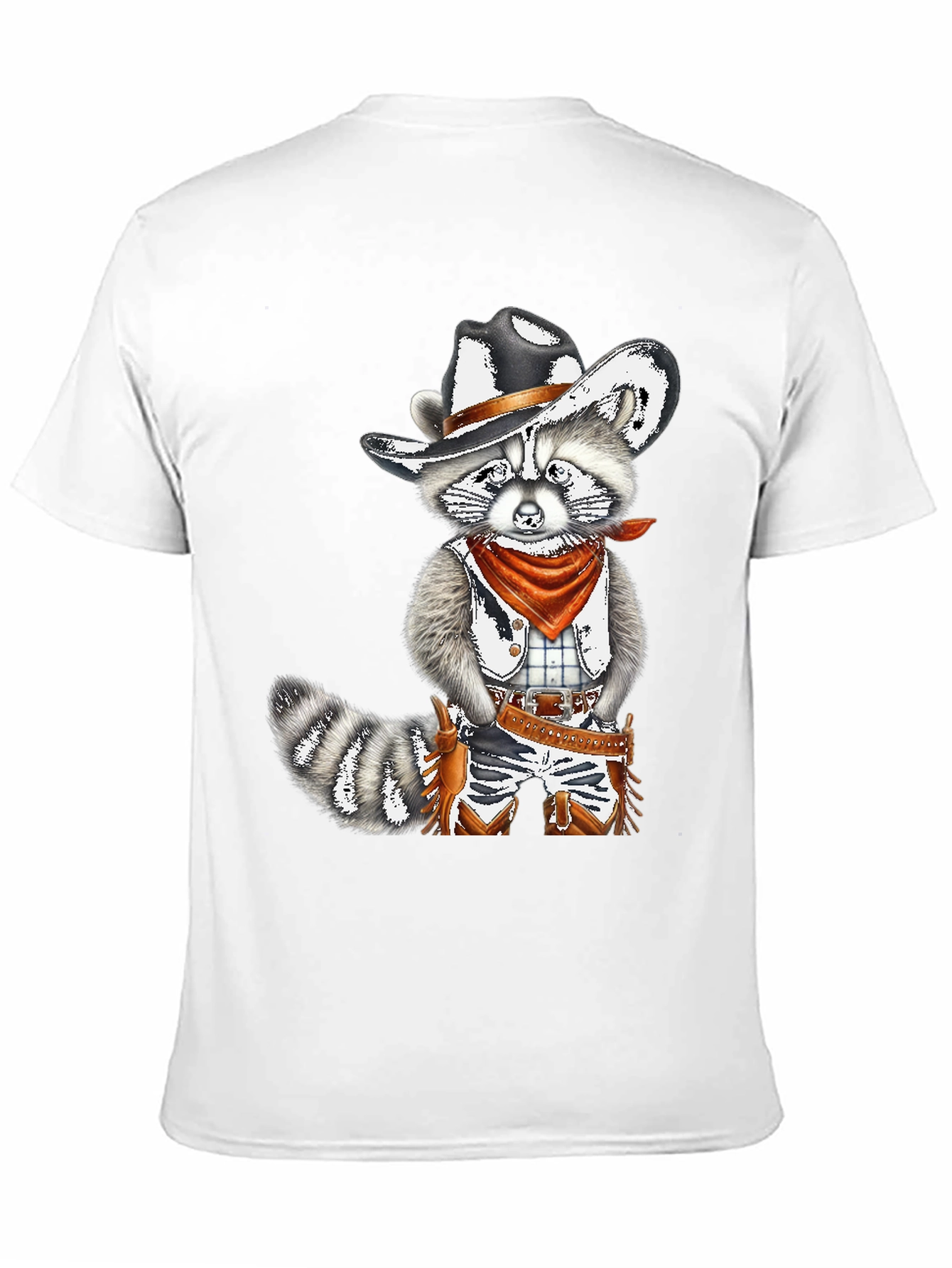 Cowboy Raccoon Graphic Tee - Western Style Shirt
