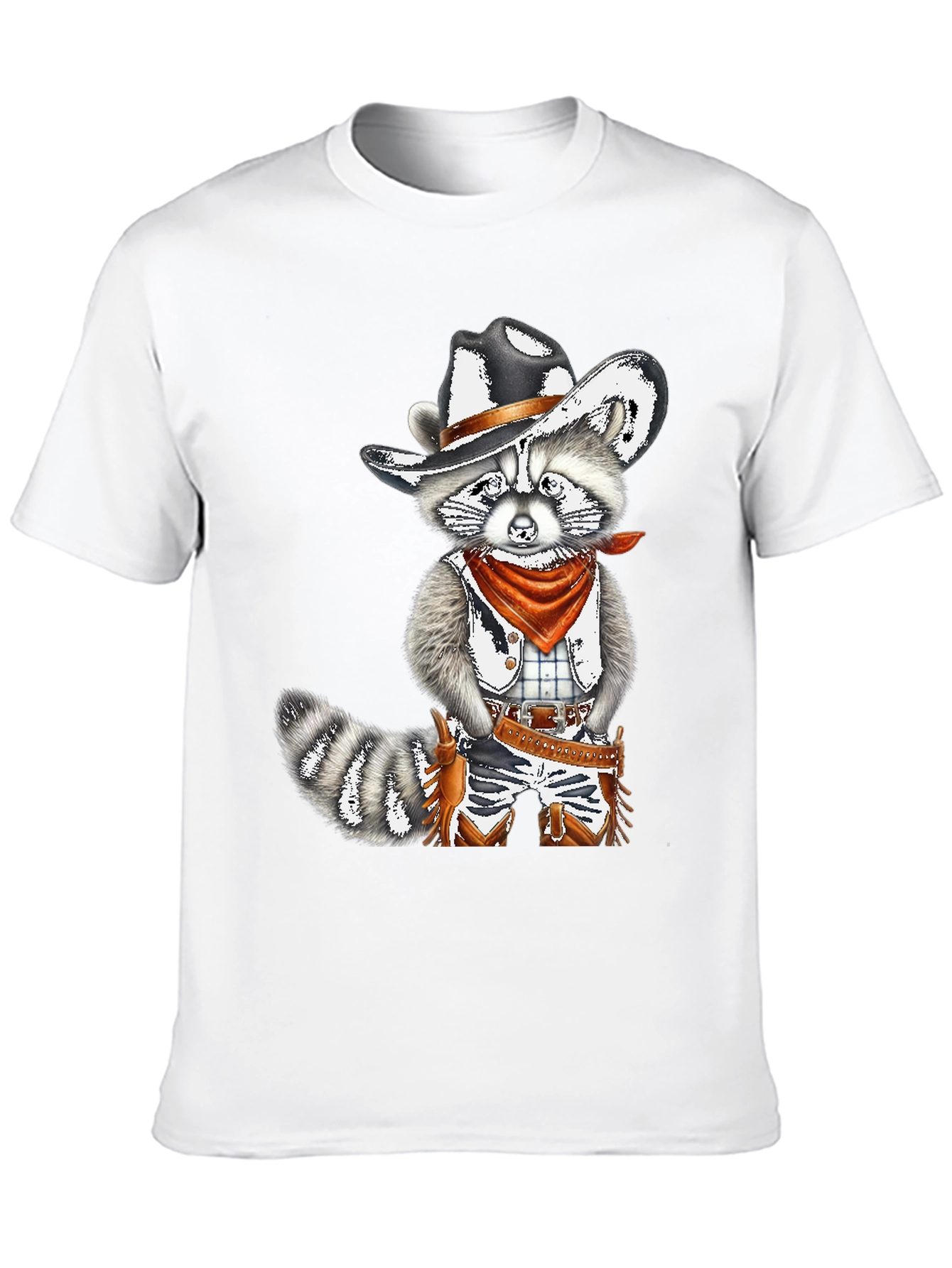 Cowboy Raccoon Graphic Tee - Western Style Shirt