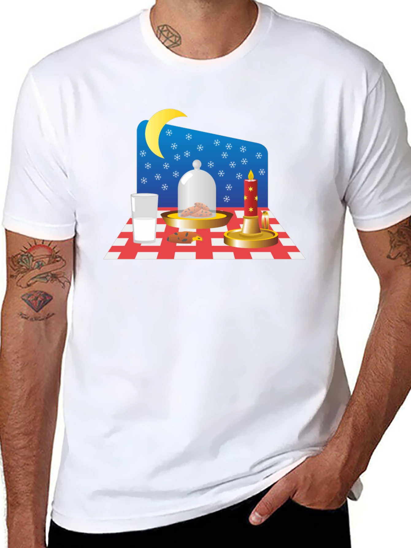 Festive Midnight Snack Graphic Tee - Santas Treat