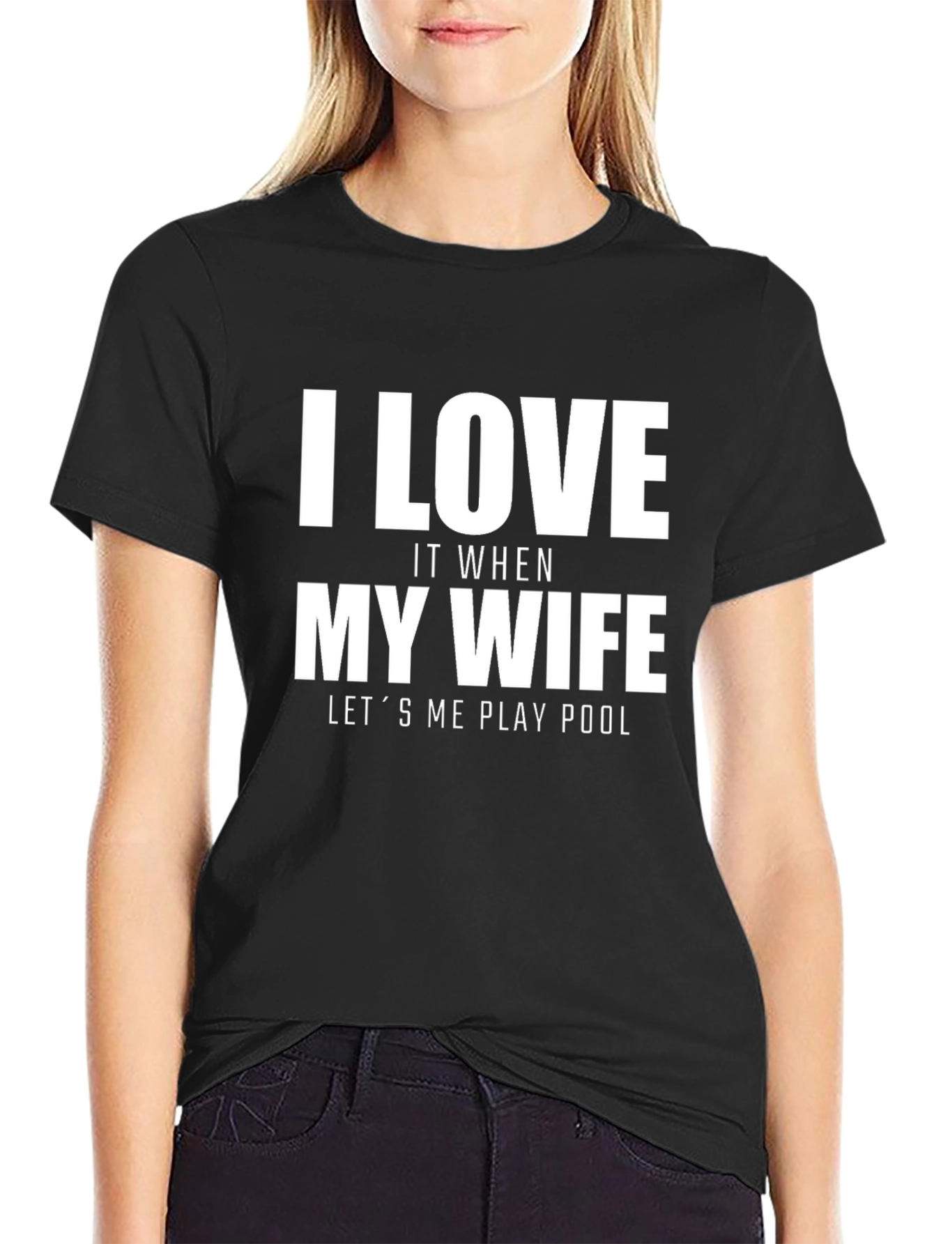 I Love My Wife Pool T-Shirt Novelty Graphic Tee