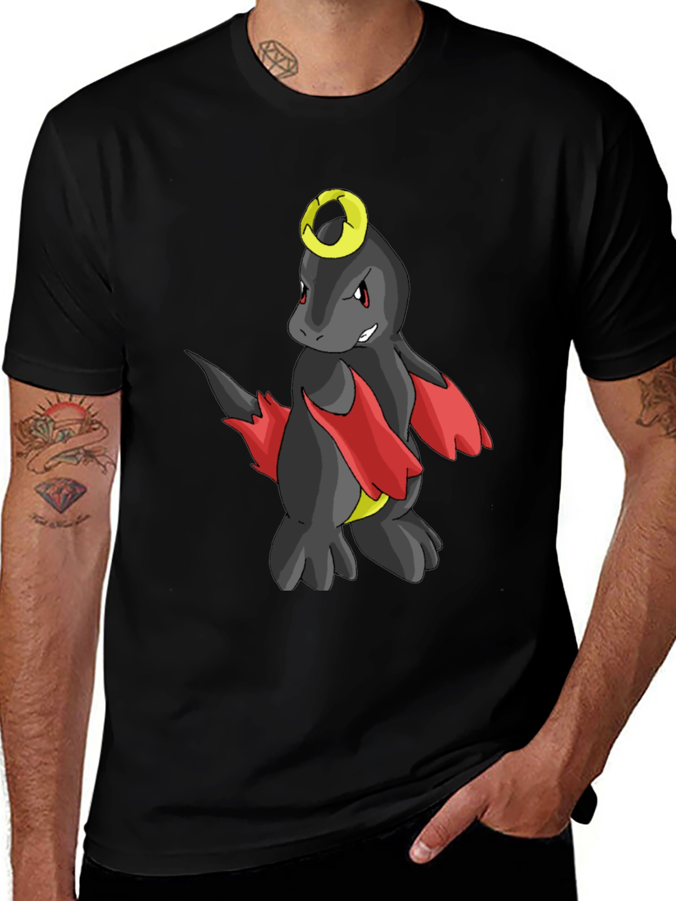 Pokemon Houndoom Inspired Black T-Shirt