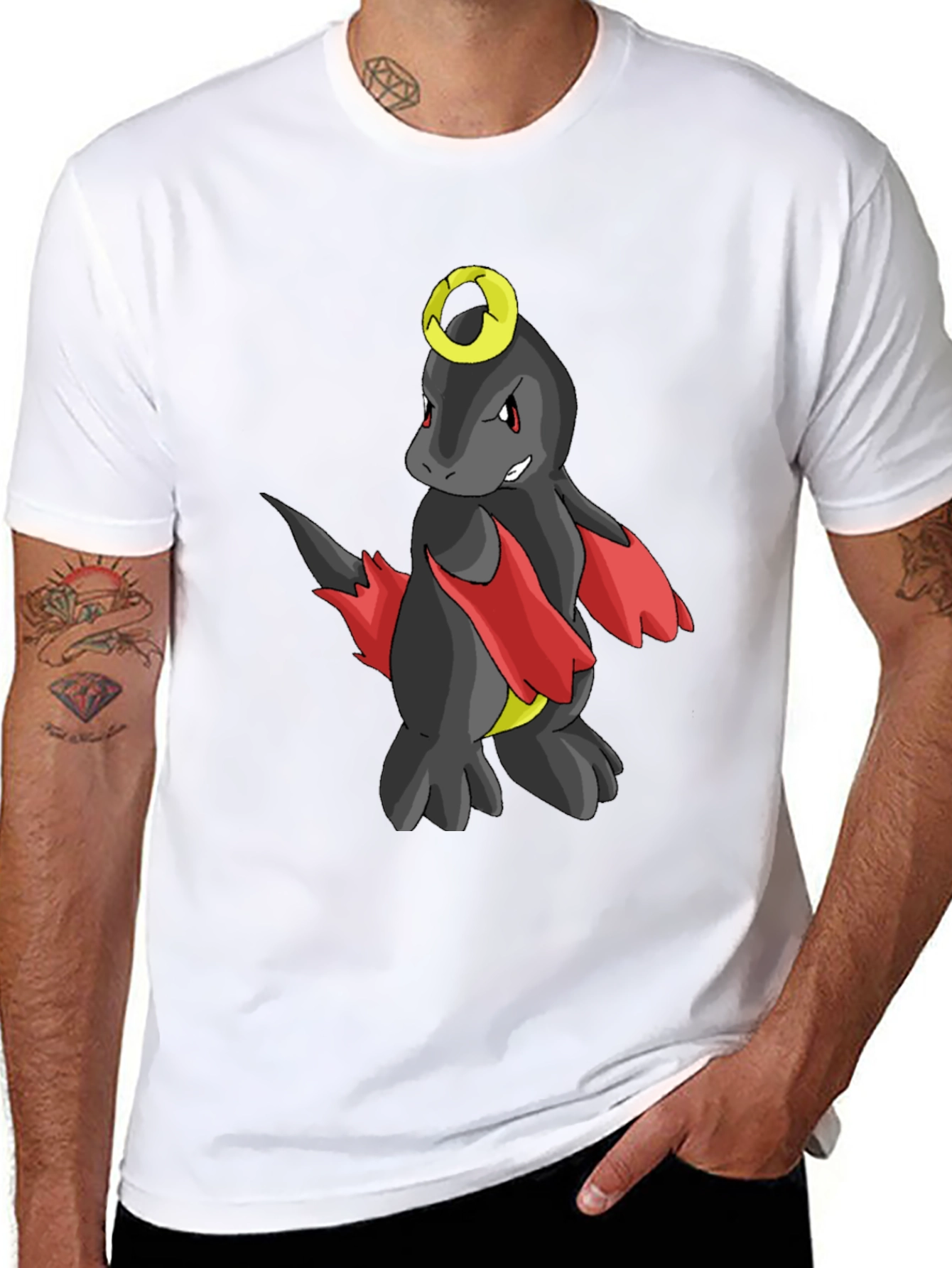 Pokemon Houndoom Inspired Black T-Shirt