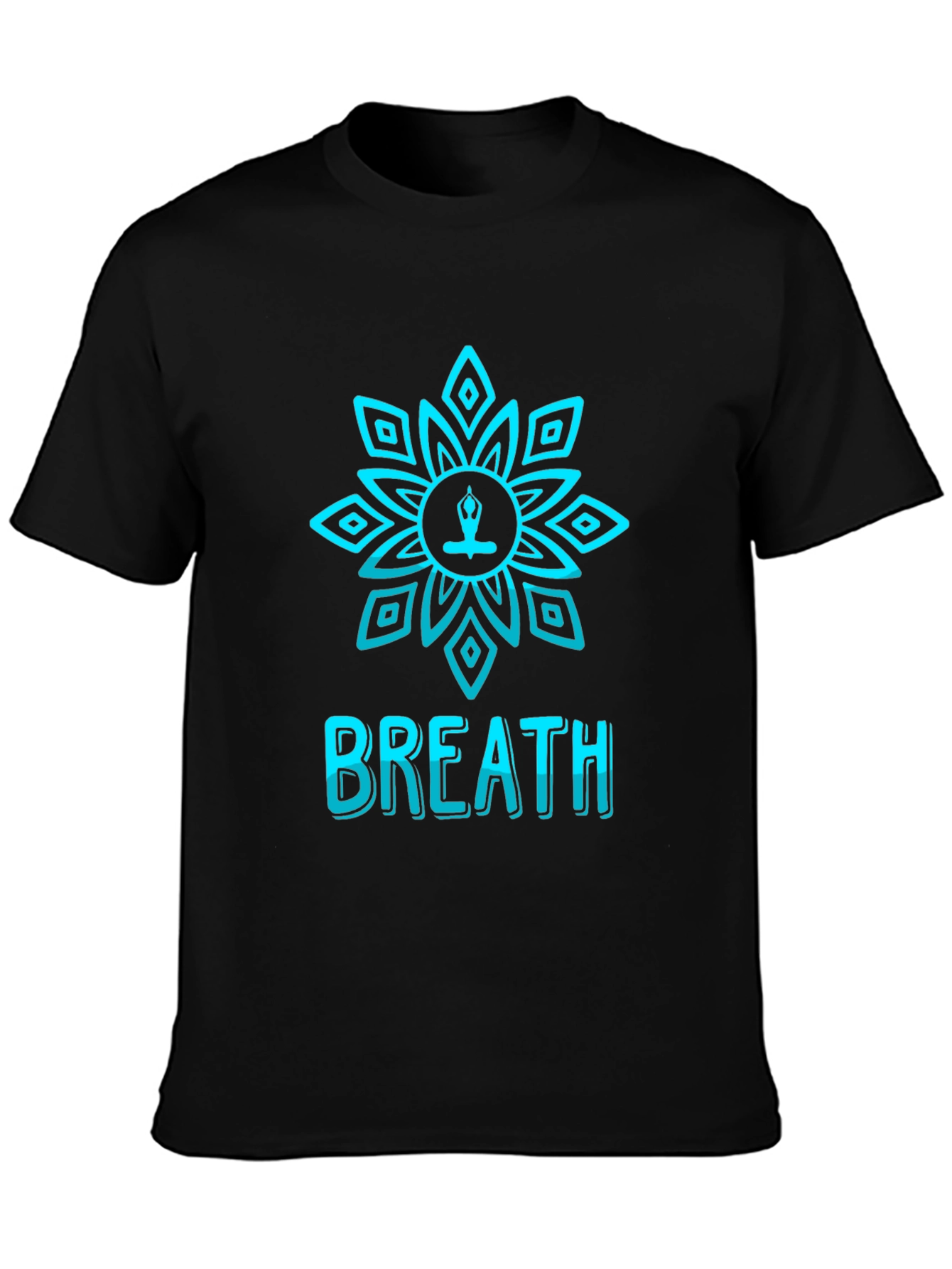 Breath Lotus T-Shirt - Meditative Design