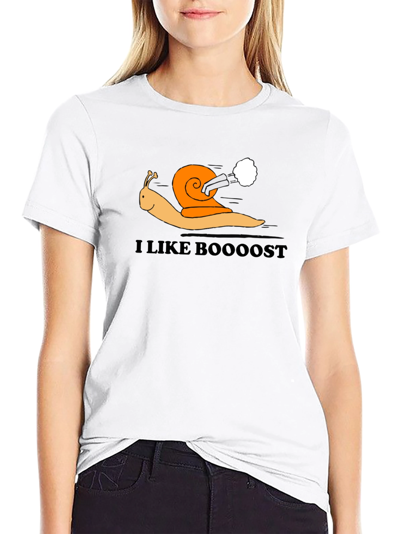 I Like Boooost Turbo Snail Black T-Shirt
