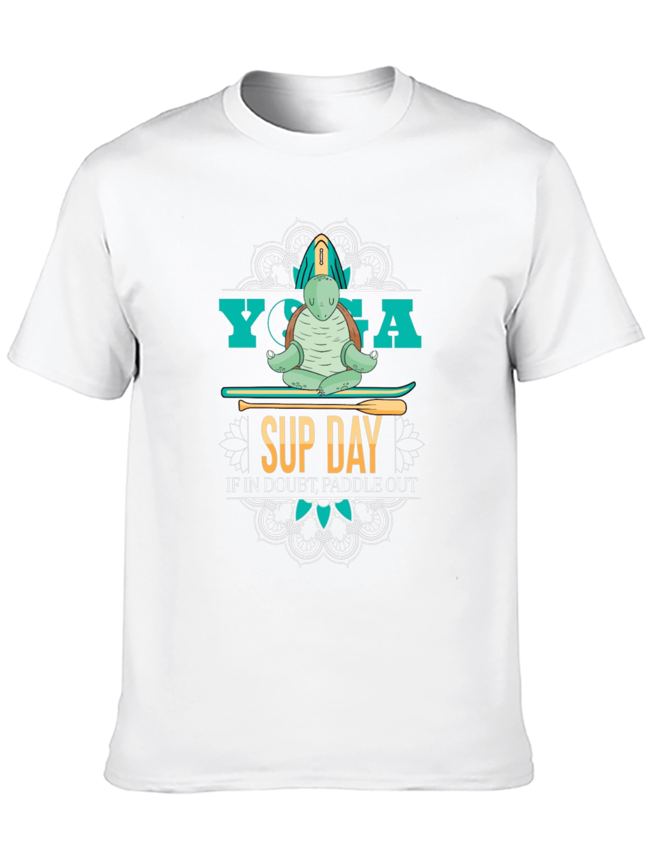 Yoga Sup Day Turtle Graphic T-Shirt