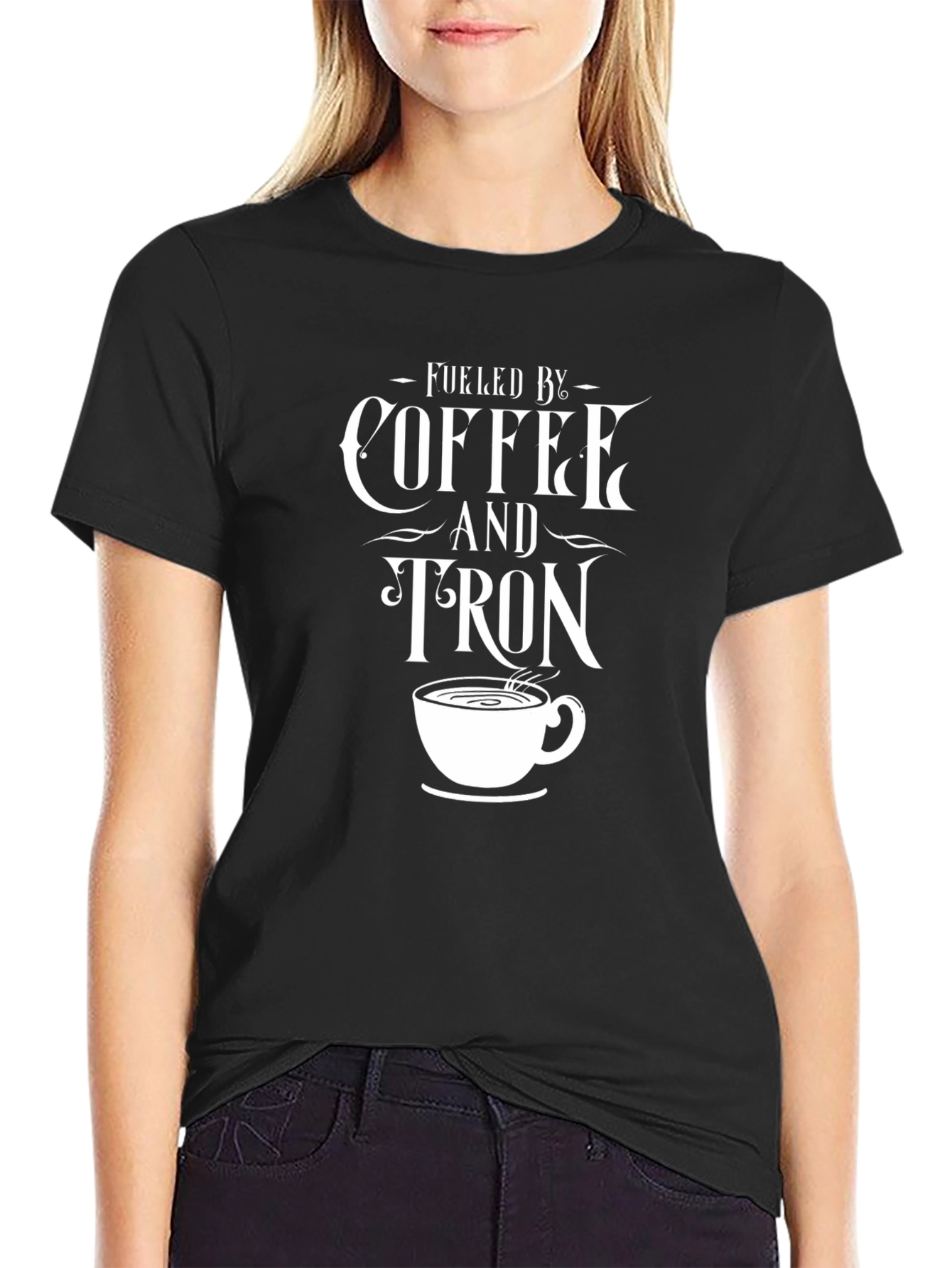 Fueled By Coffee & Tron Graphic T-Shirt