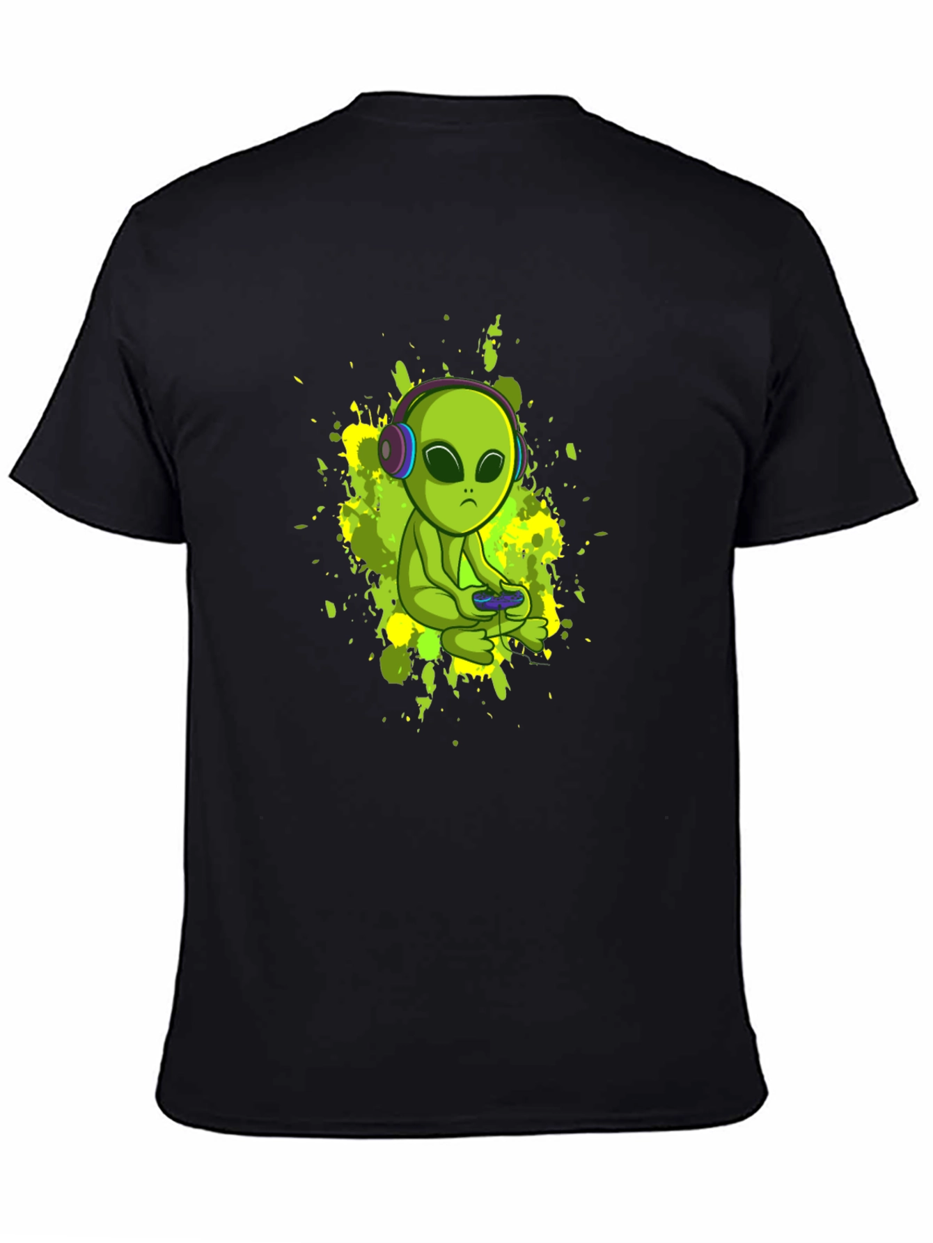 Alien Gamer Black T-Shirt