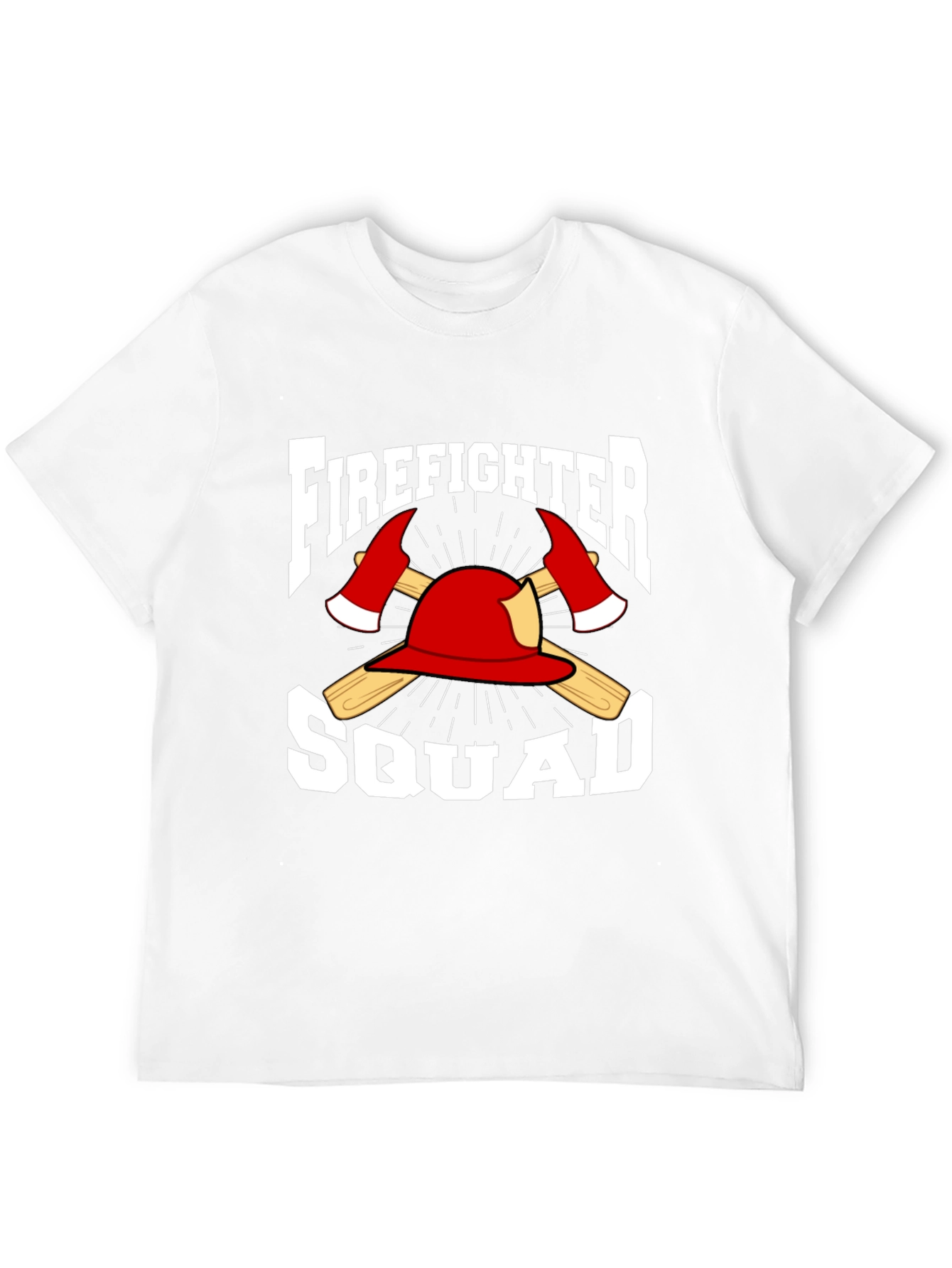 Firefighter Squad T-Shirt - Axe & Helmet Graphic Tee