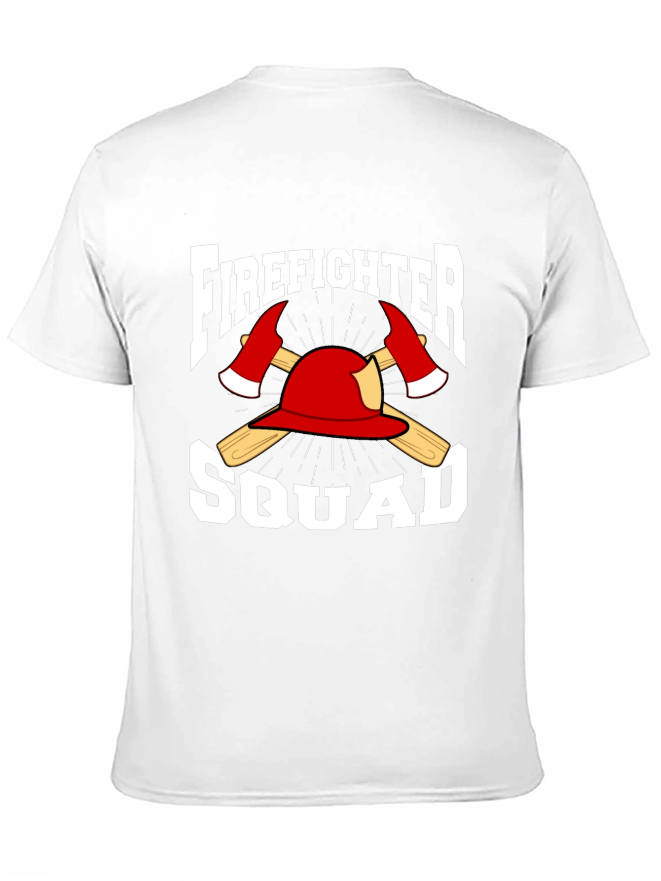 Firefighter Squad T-Shirt - Axe & Helmet Graphic Tee