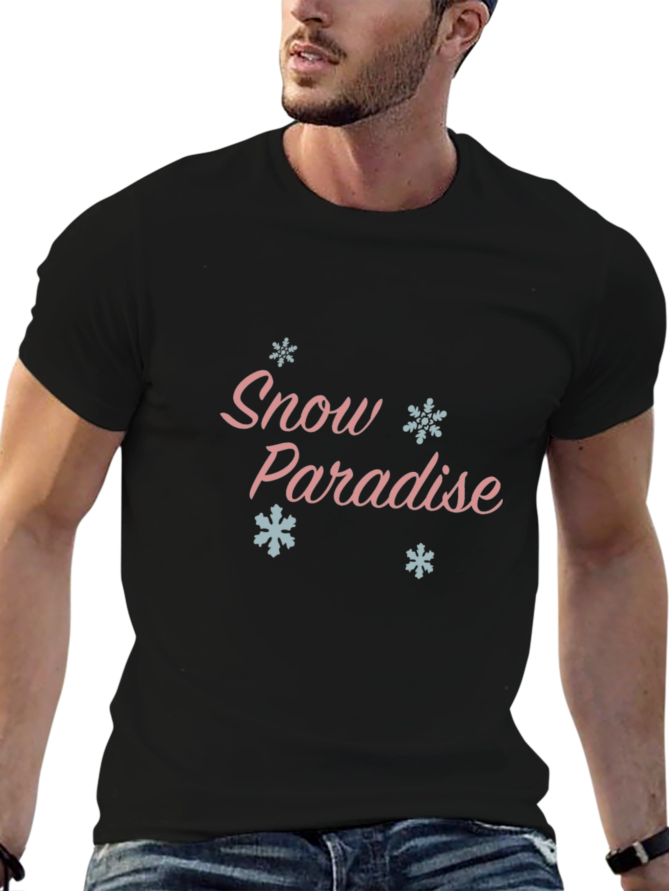 Snow Paradise Graphic Tee - Soft Cotton