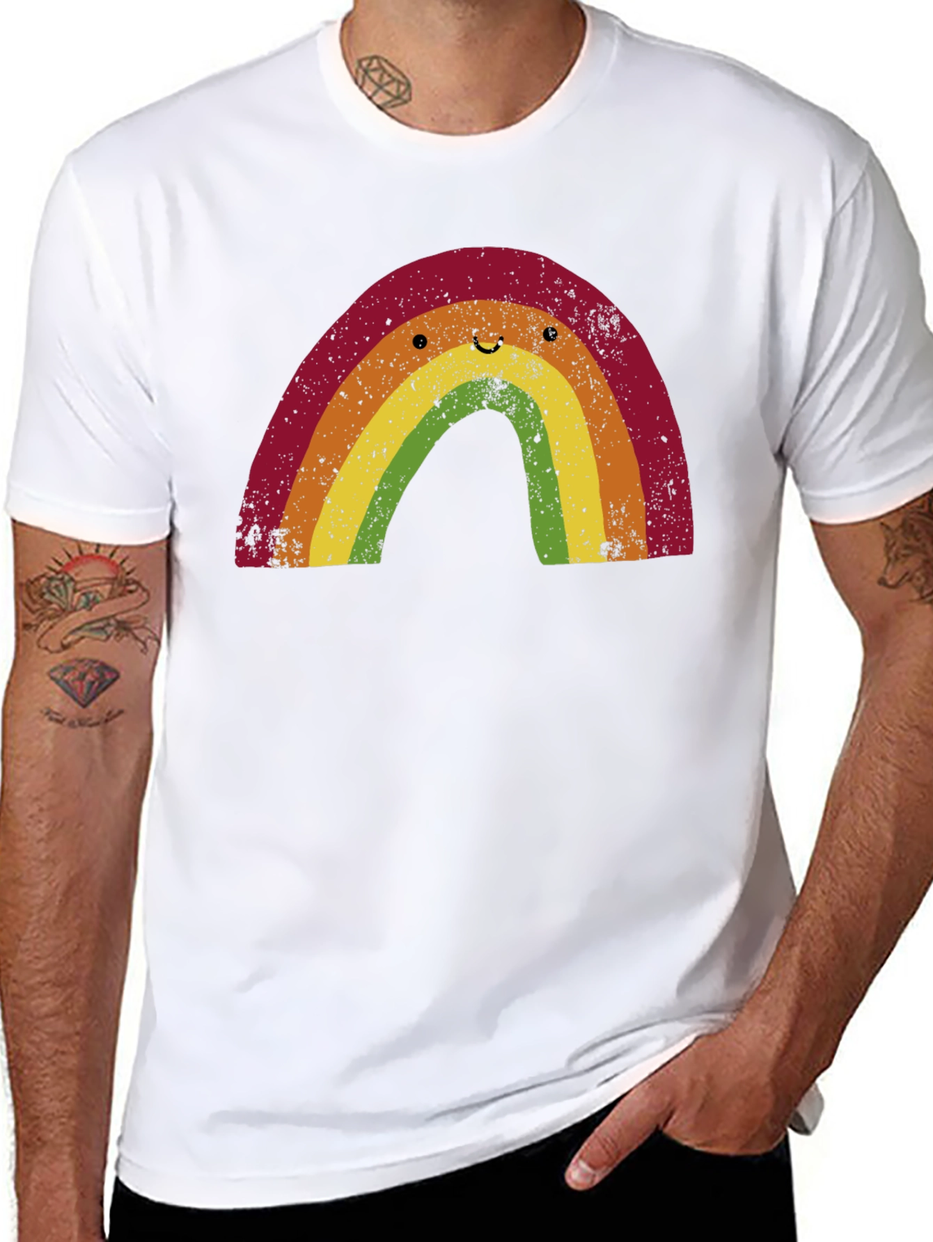 Retro Rainbow Graphic Tee