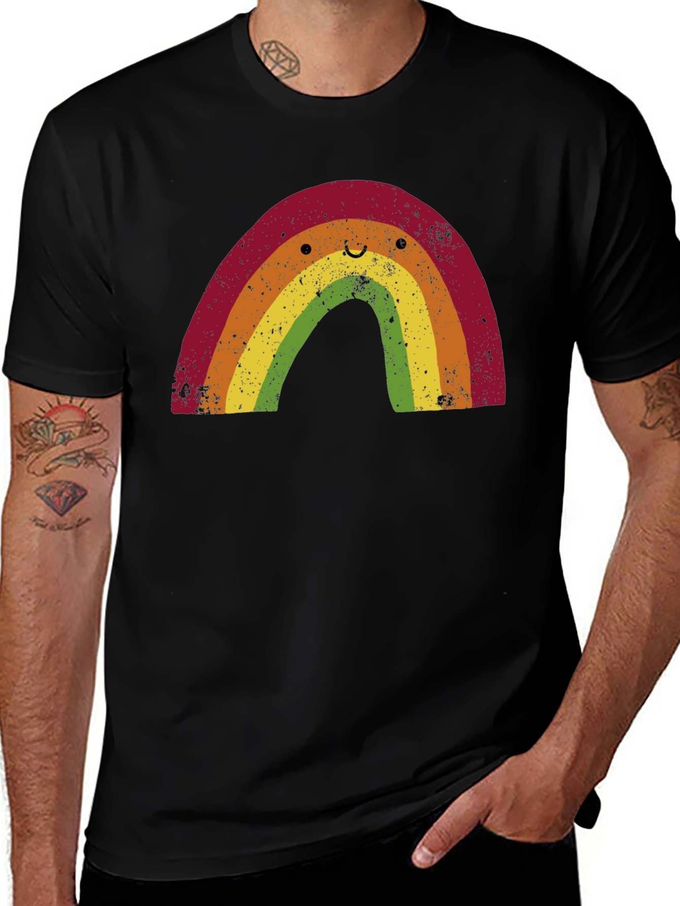 Retro Rainbow Graphic Tee