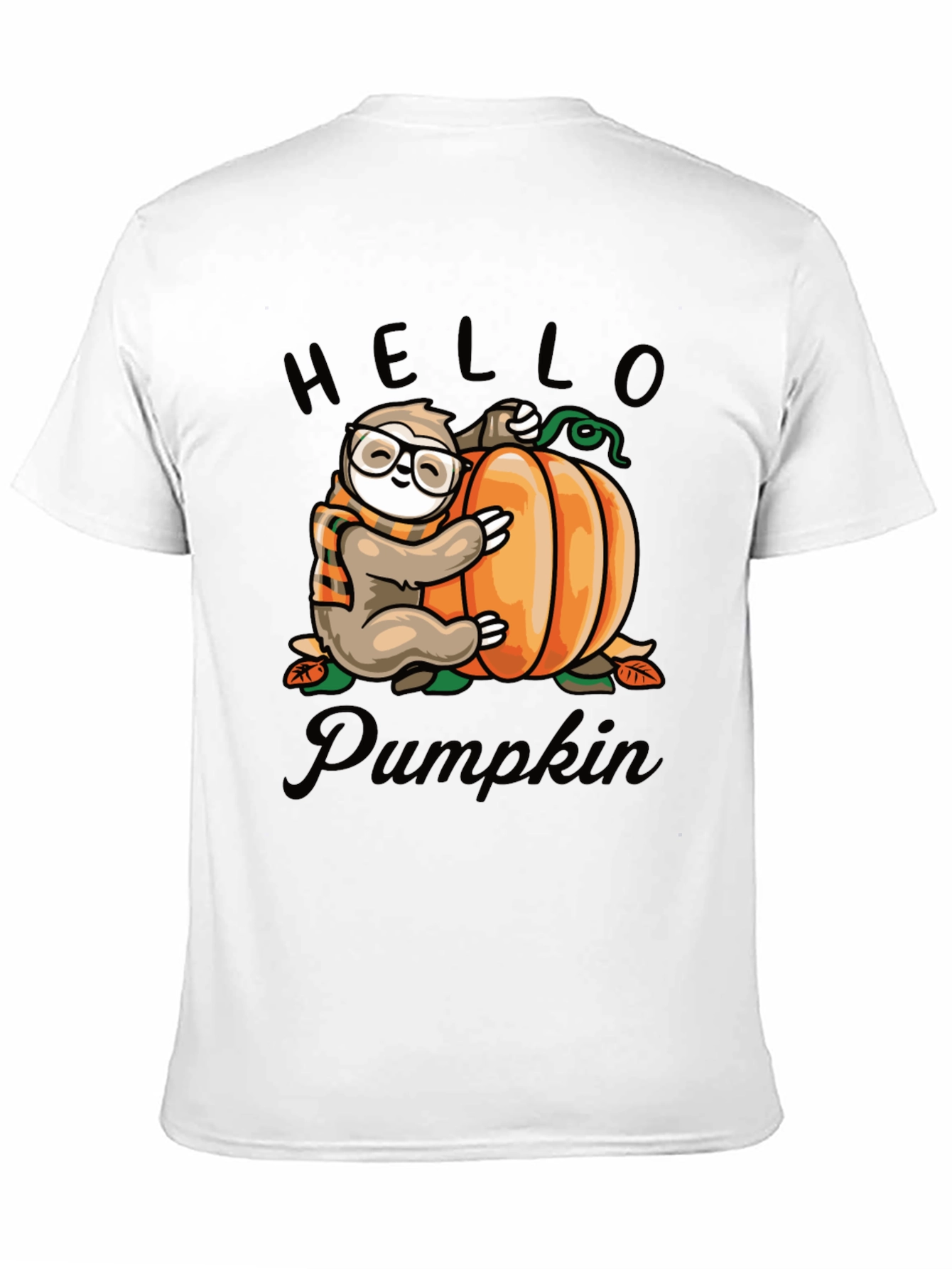 Sloth & Pumpkin Graphic Tee - Hello Pumpkin T-Shirt