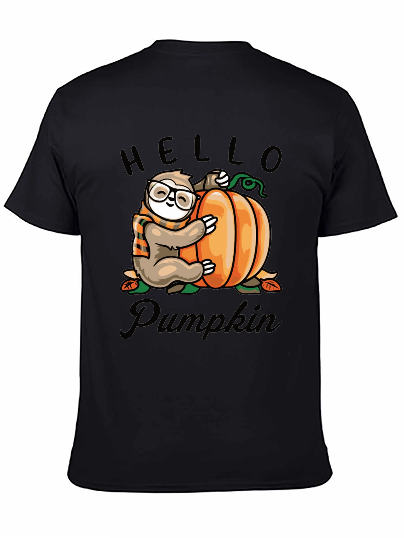 Sloth & Pumpkin Graphic Tee - Hello Pumpkin T-Shirt