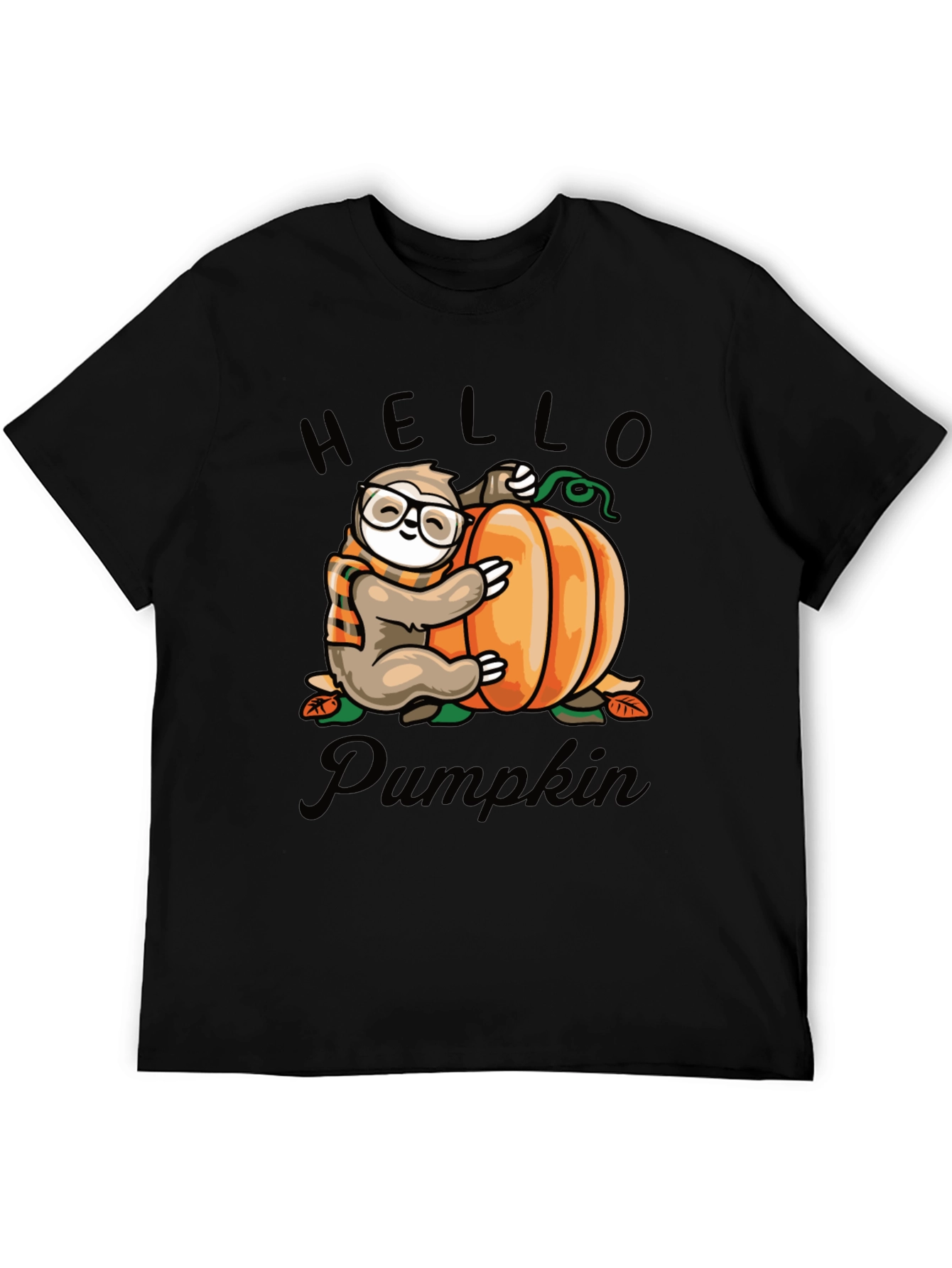 Sloth & Pumpkin Graphic Tee - Hello Pumpkin T-Shirt