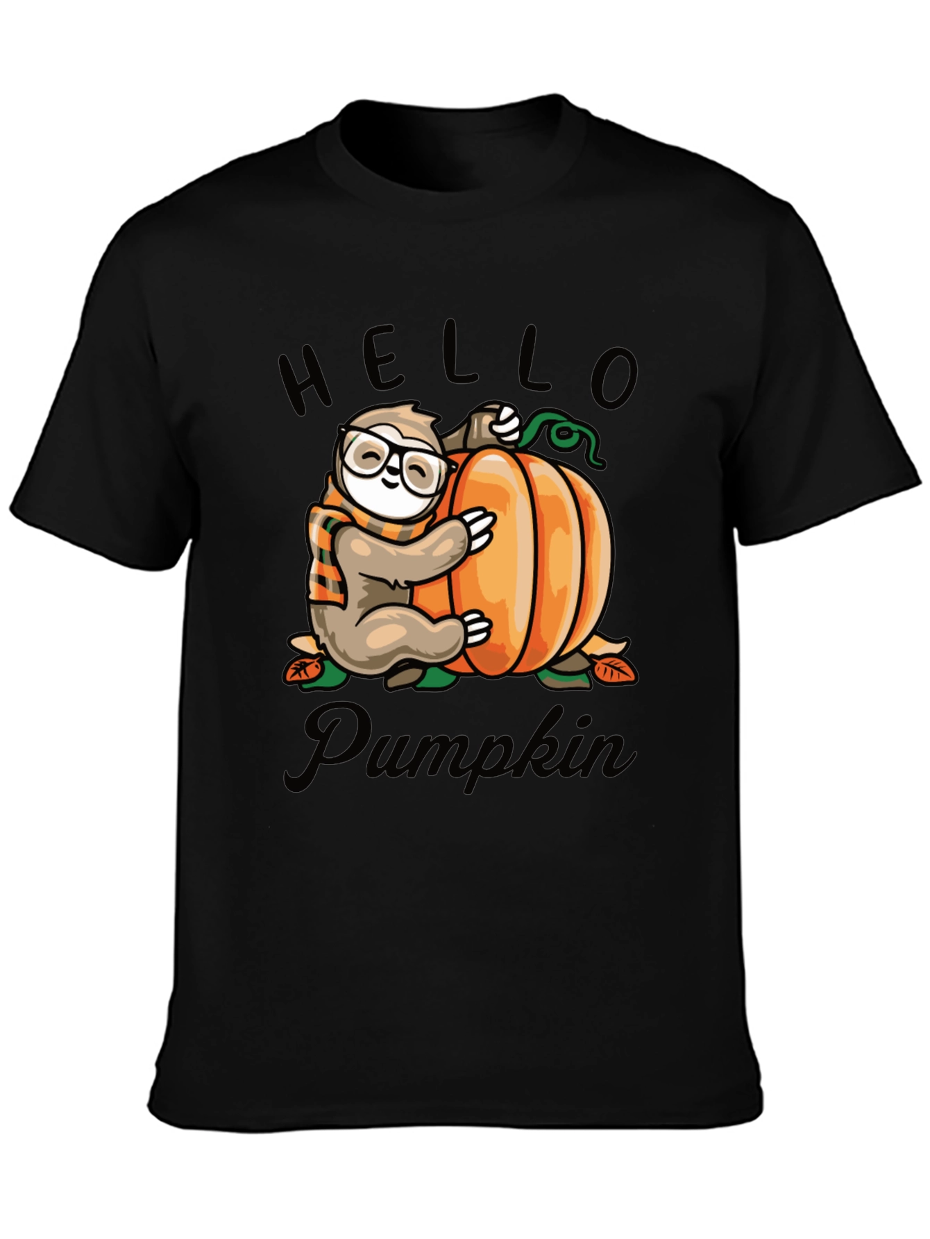 Sloth & Pumpkin Graphic Tee - Hello Pumpkin T-Shirt