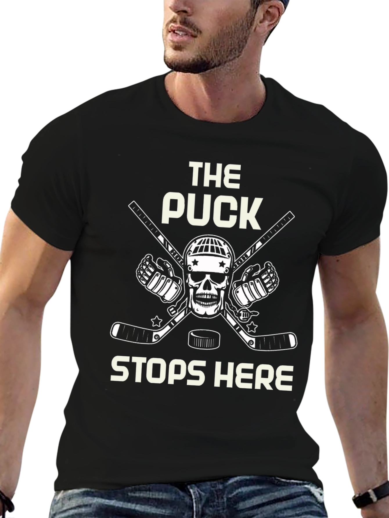 Hockey Goalie T-Shirt - The Puck Stops Here