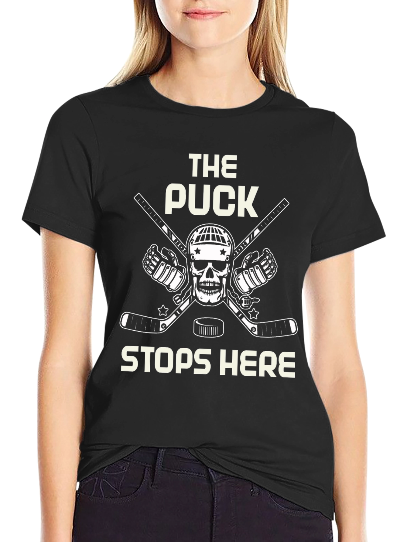 Hockey Goalie T-Shirt - The Puck Stops Here