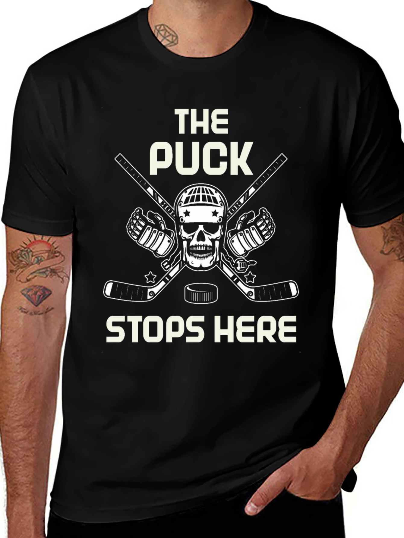 Hockey Goalie T-Shirt - The Puck Stops Here