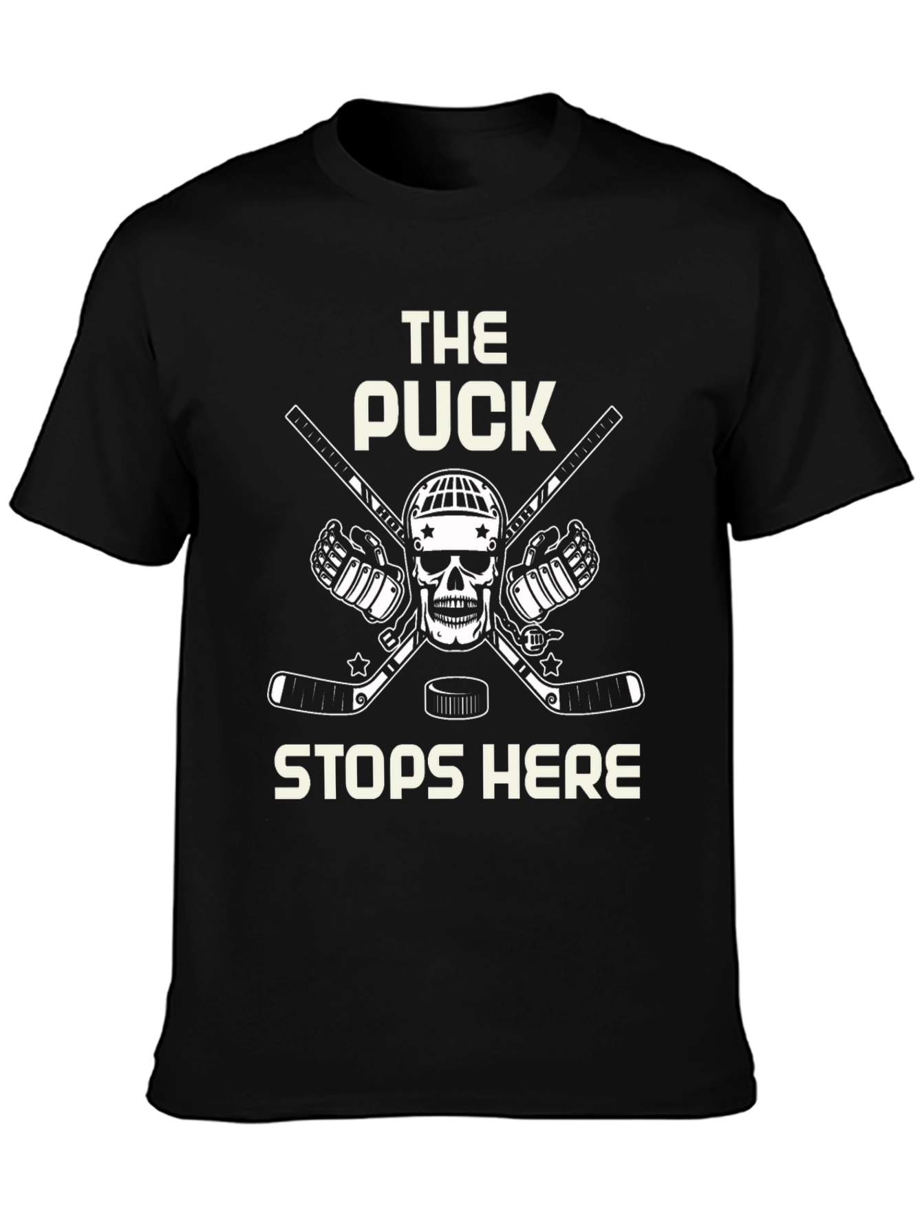 Hockey Goalie T-Shirt - The Puck Stops Here