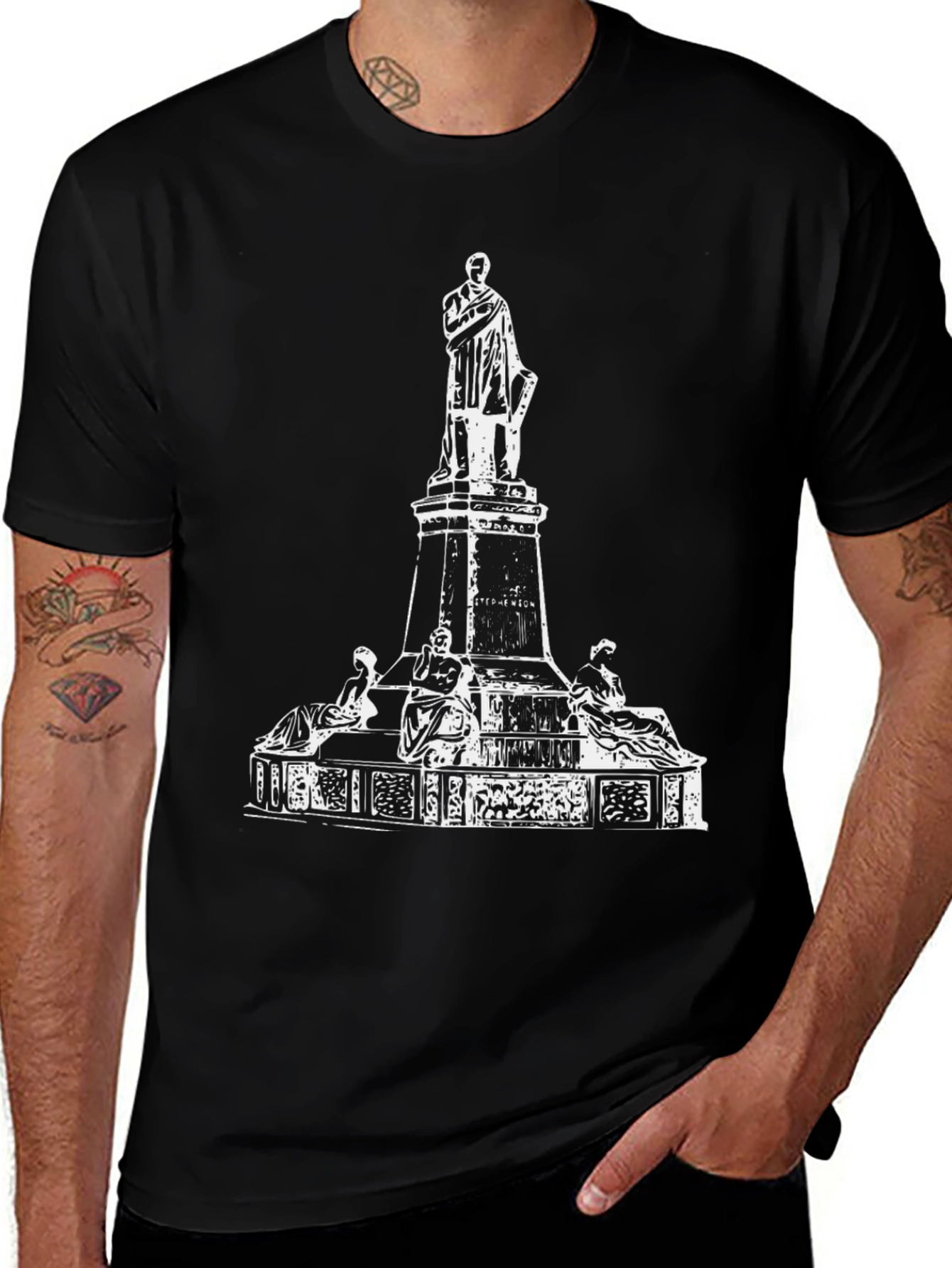 Monument Graphic T-Shirt | Stylish Black Tee