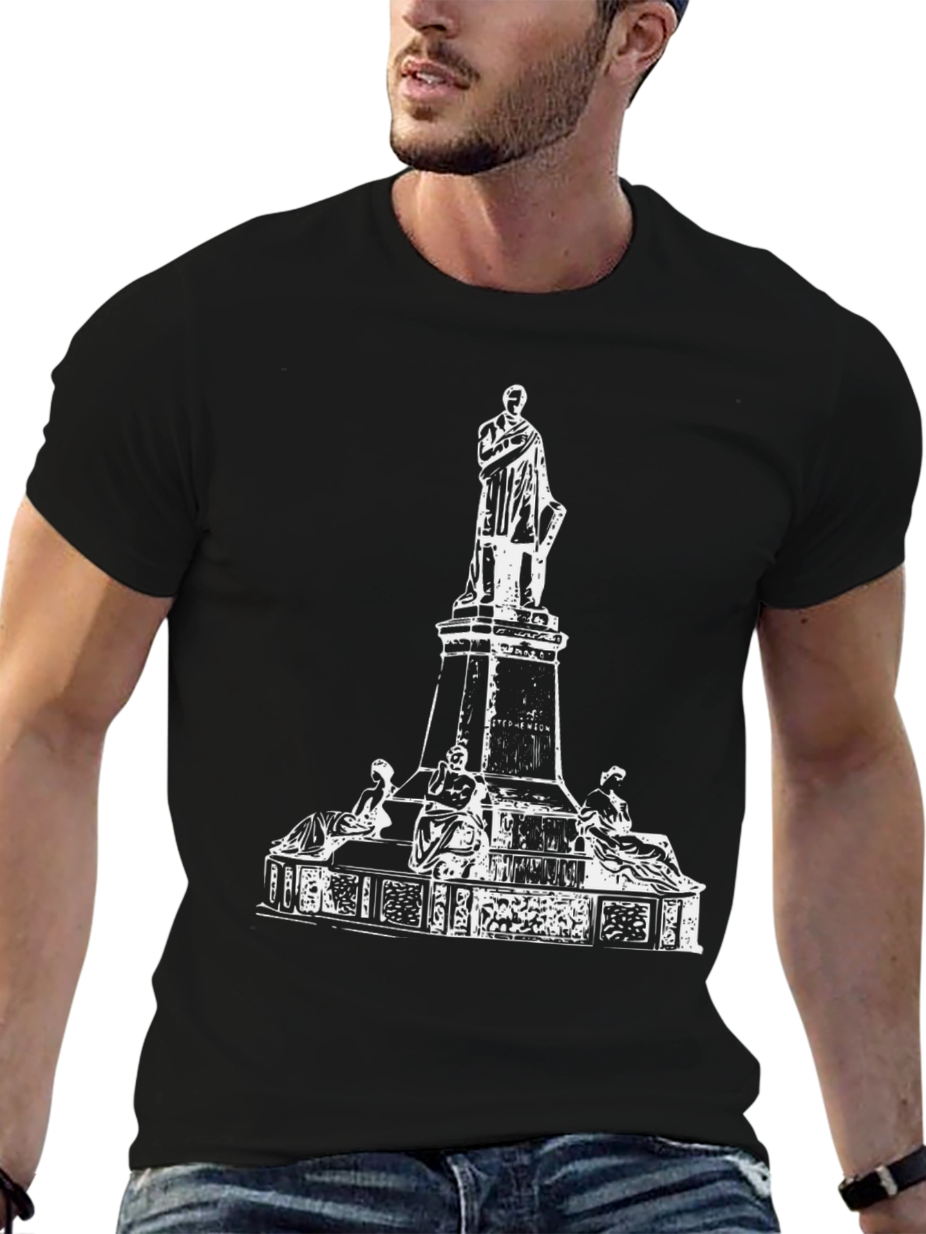 Monument Graphic T-Shirt | Stylish Black Tee