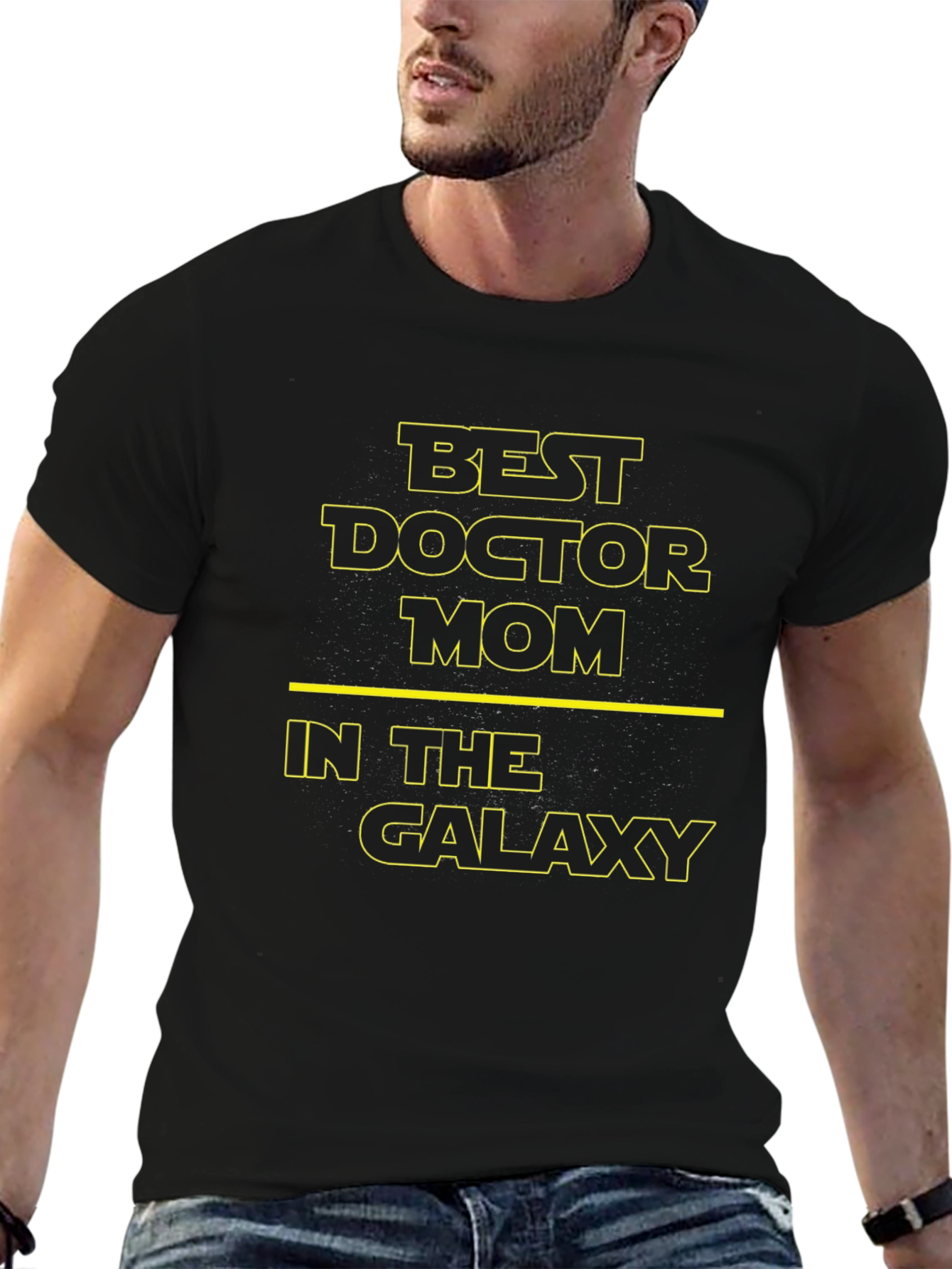 Best Doctor Mom Galaxy T-Shirt - Black