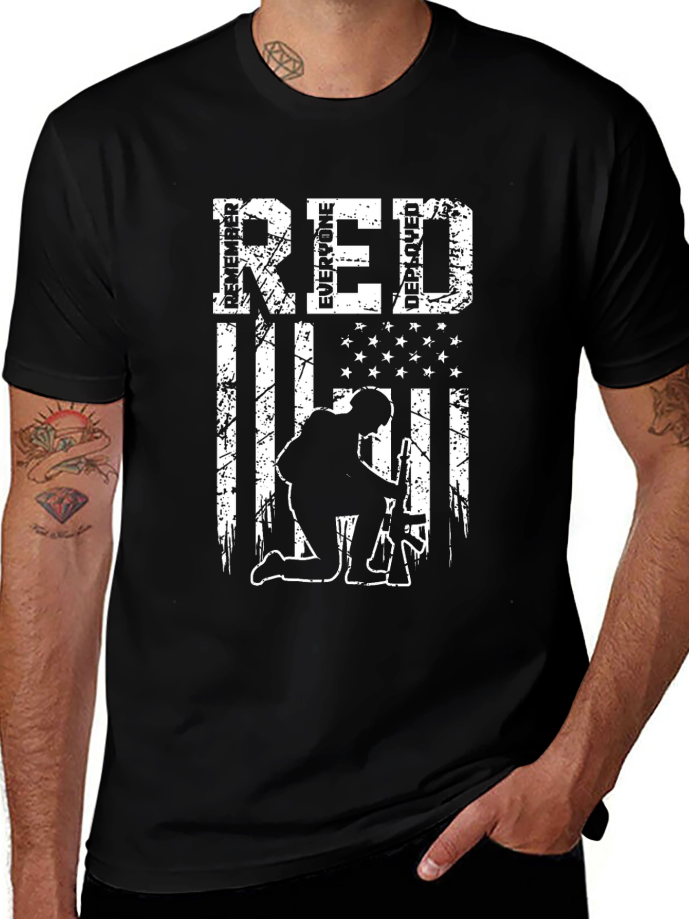RED Remember Everyone Deployed Graphic T-Shirt