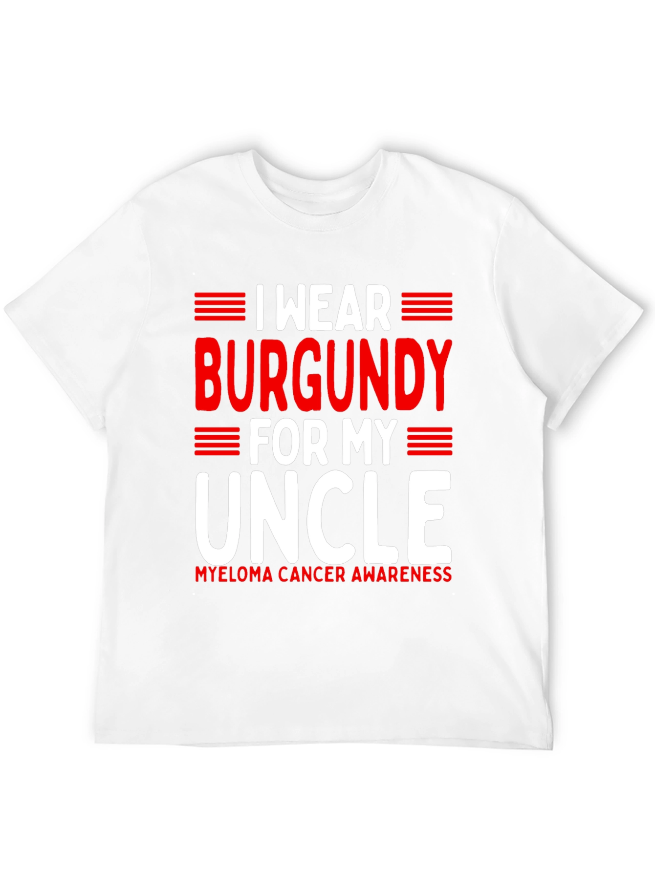 Burgundy Uncle Cancer Awareness Tee