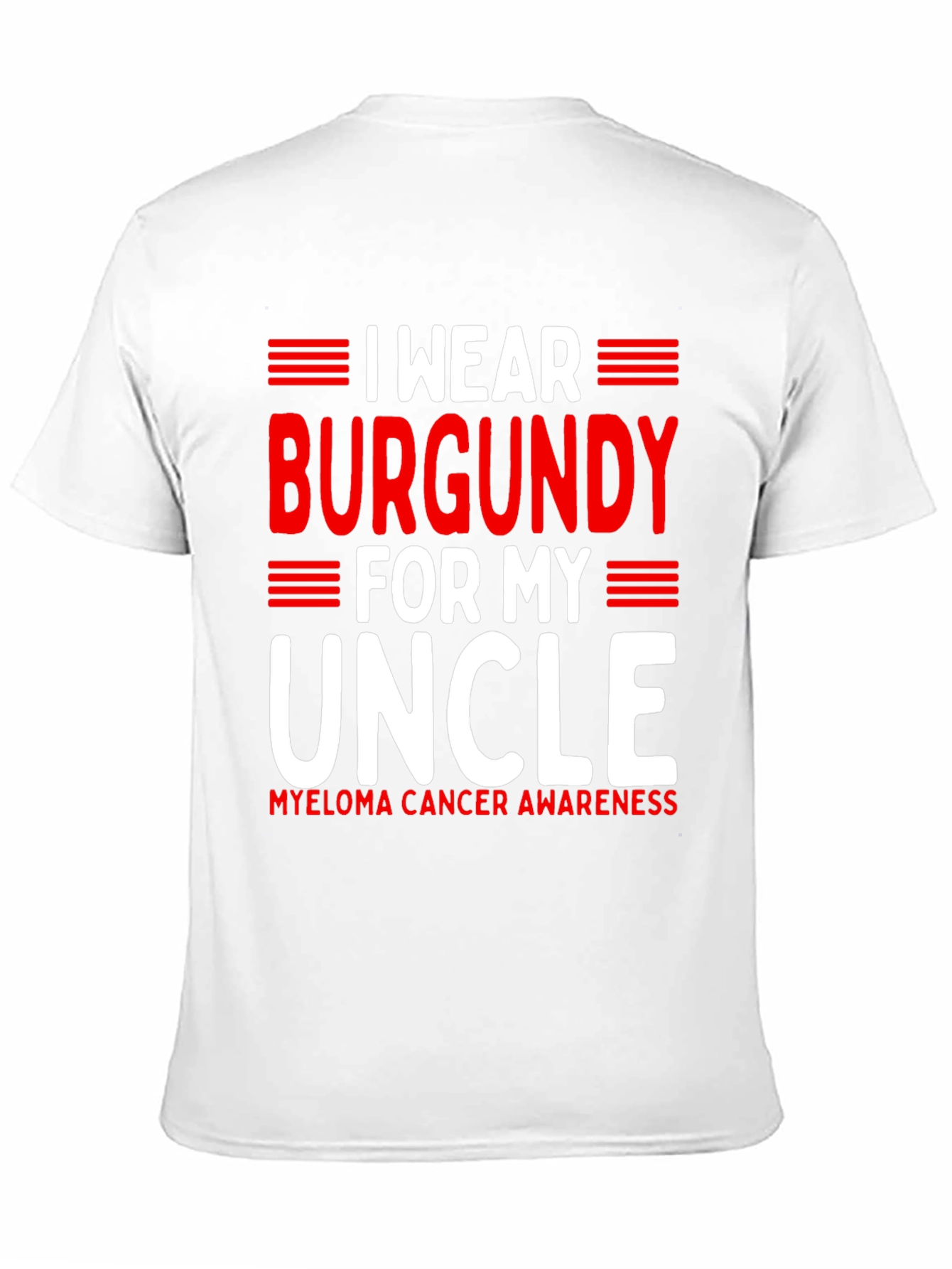 Burgundy Uncle Cancer Awareness Tee