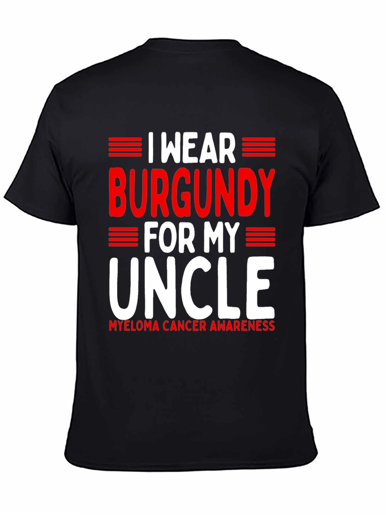 Burgundy Uncle Cancer Awareness Tee