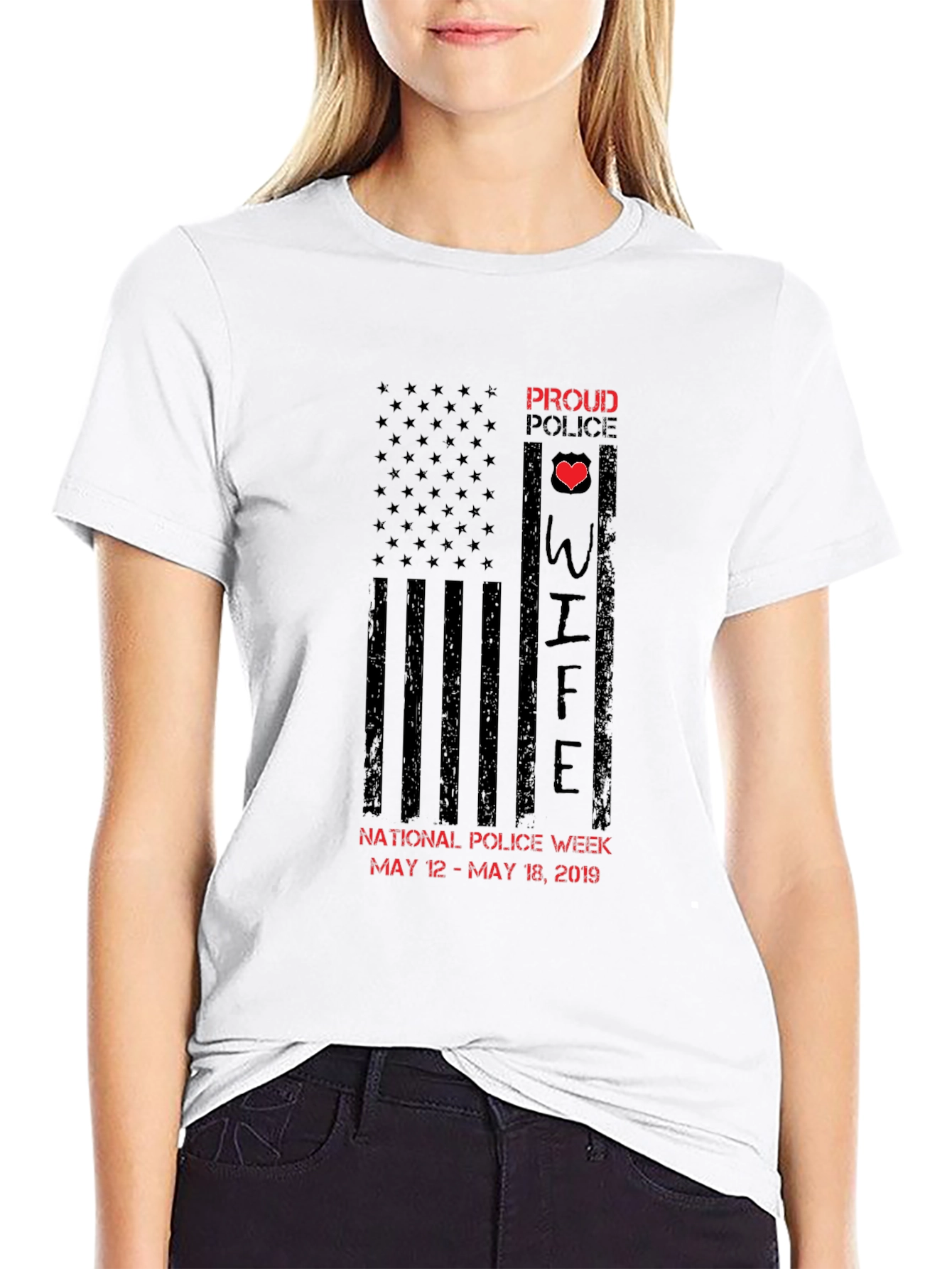 Proud Police Wife T-Shirt - Police Week 2019