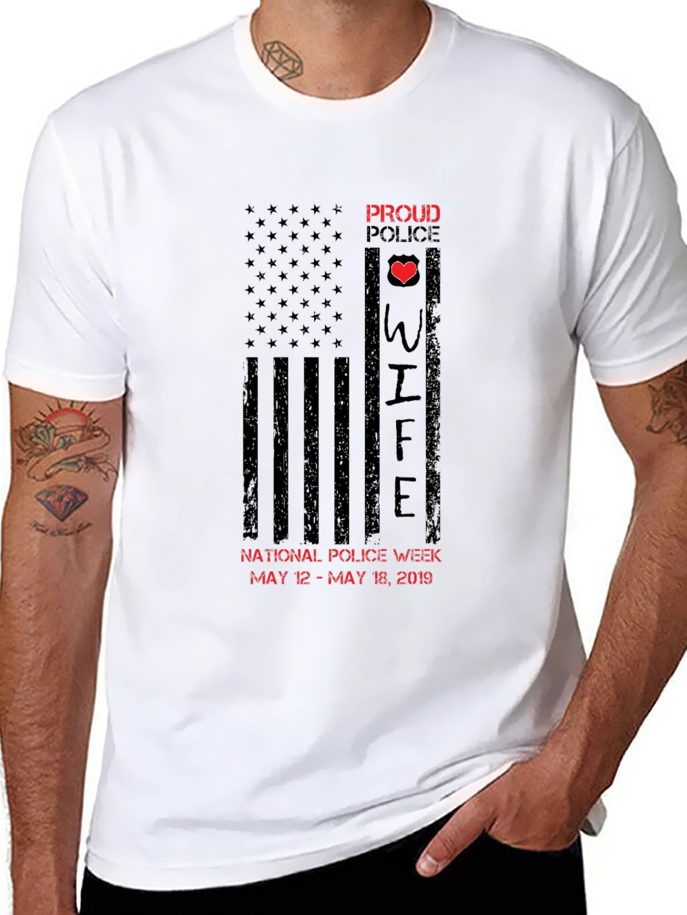 Proud Police Wife T-Shirt - Police Week 2019
