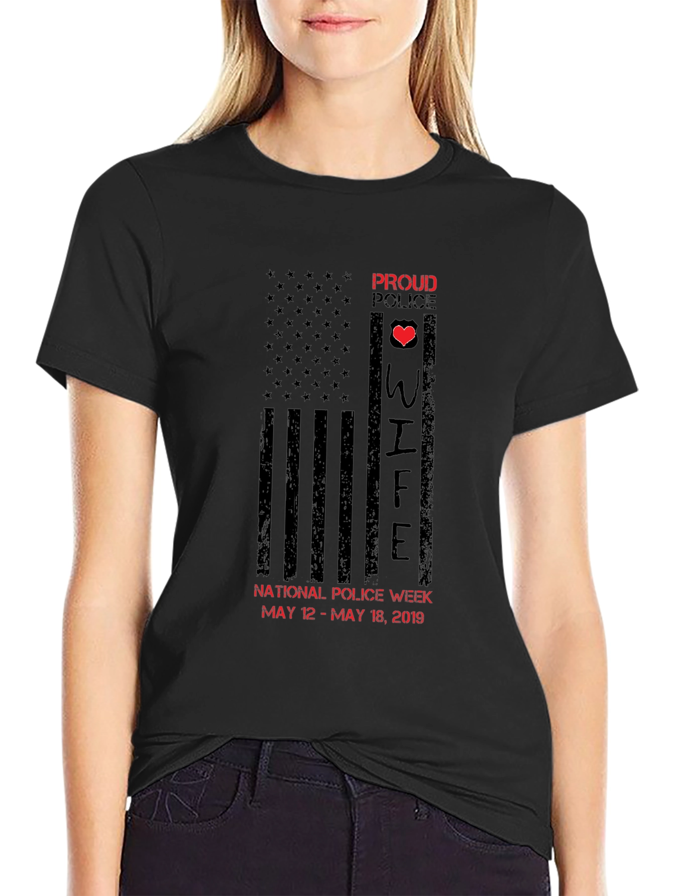 Proud Police Wife T-Shirt - Police Week 2019