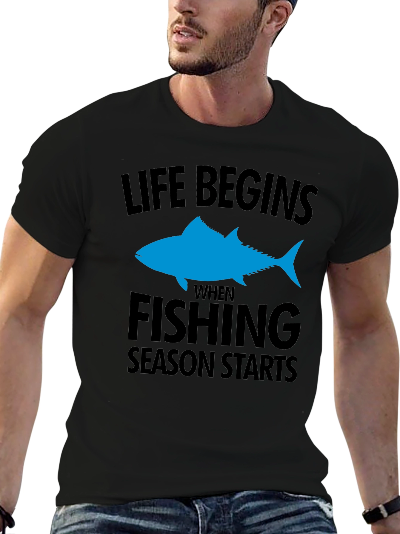 Fishing Season T-Shirt: Life Begins When Fishing Starts