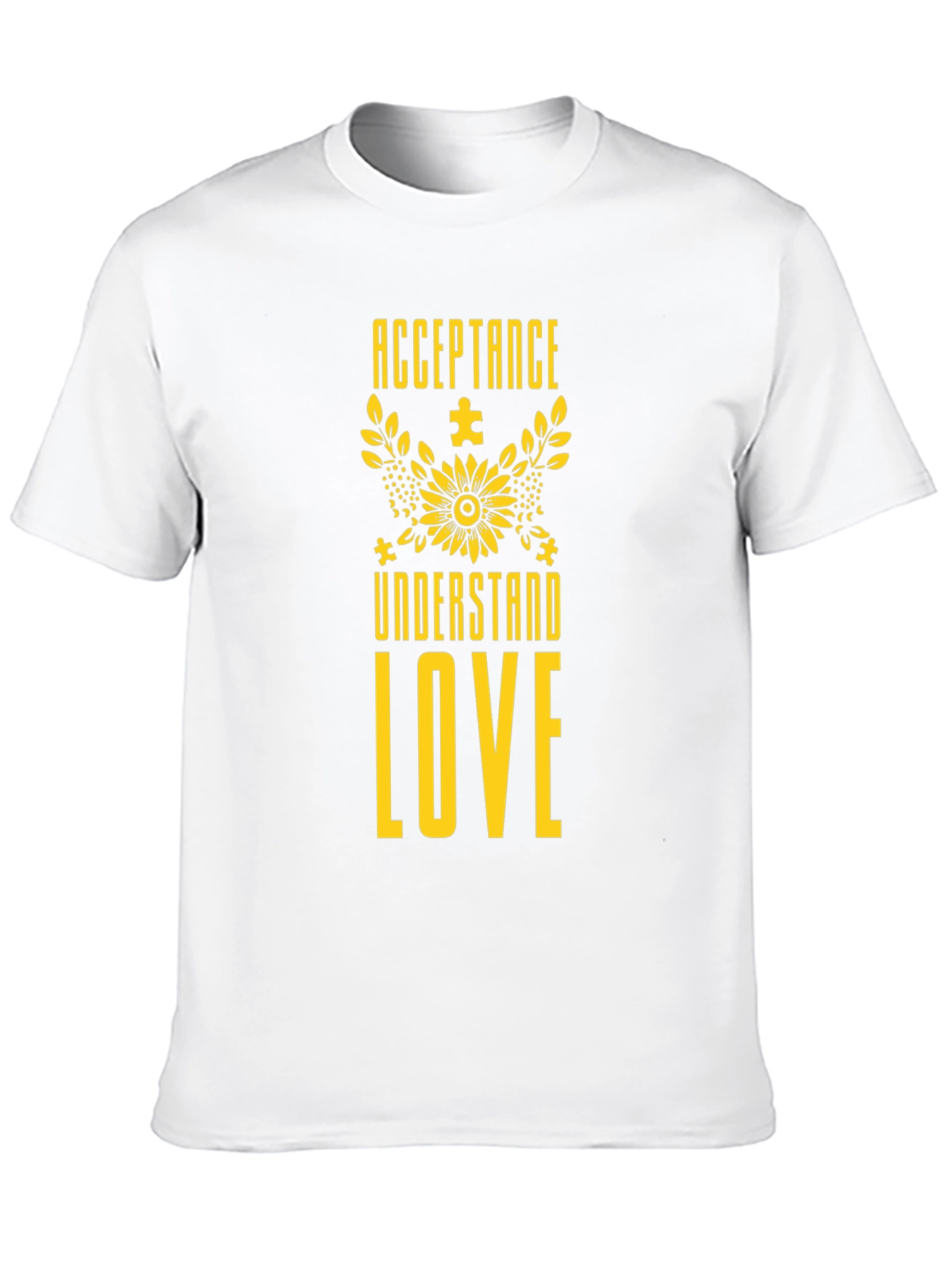 Acceptance Understand Love Black Tee - Autism Awareness