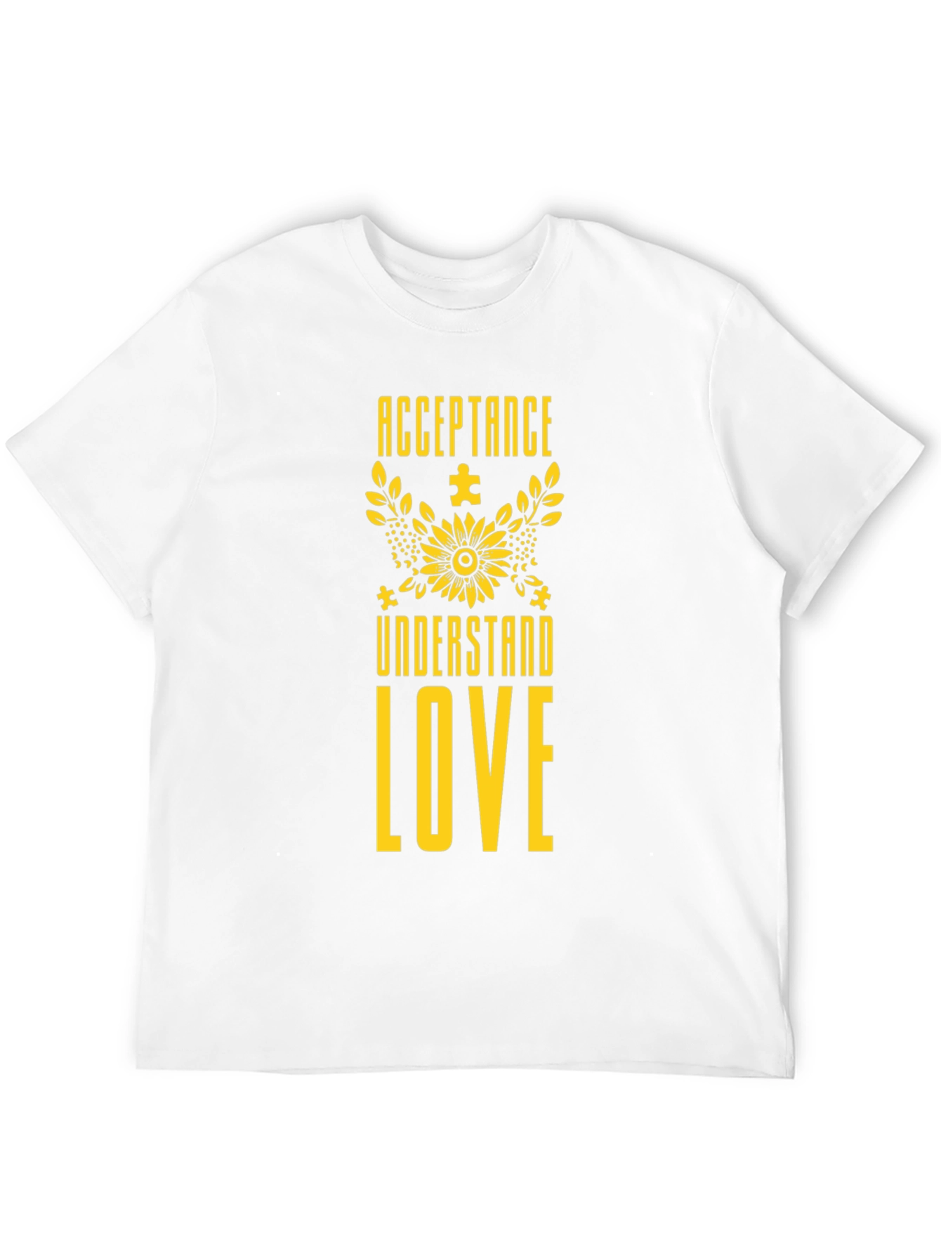 Acceptance Understand Love Black Tee - Autism Awareness