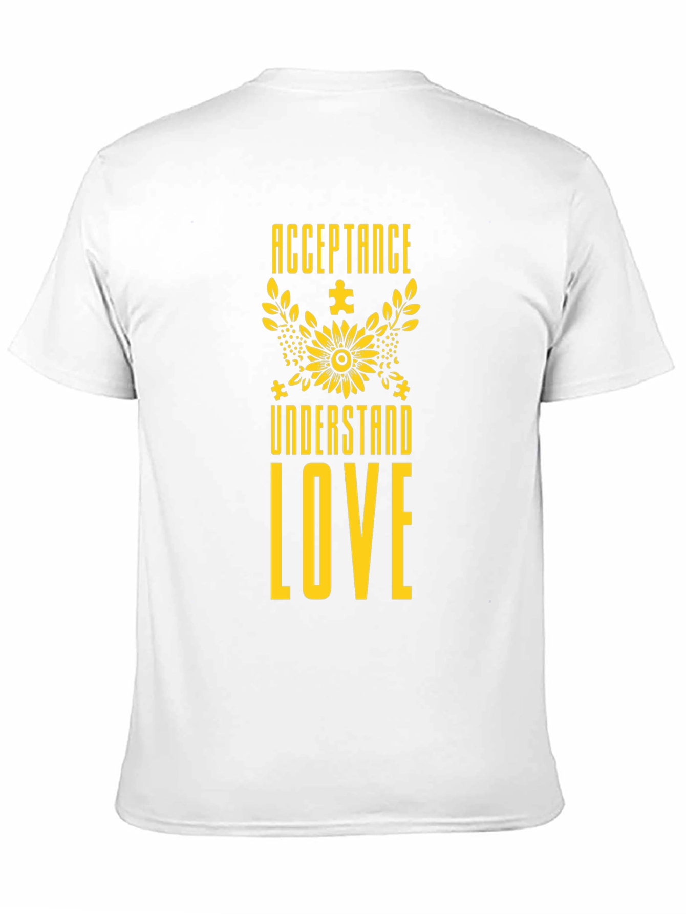 Acceptance Understand Love Black Tee - Autism Awareness