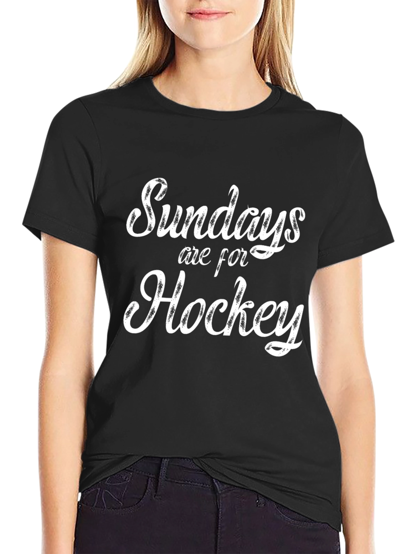 Sundays are for Hockey T-Shirt - Black