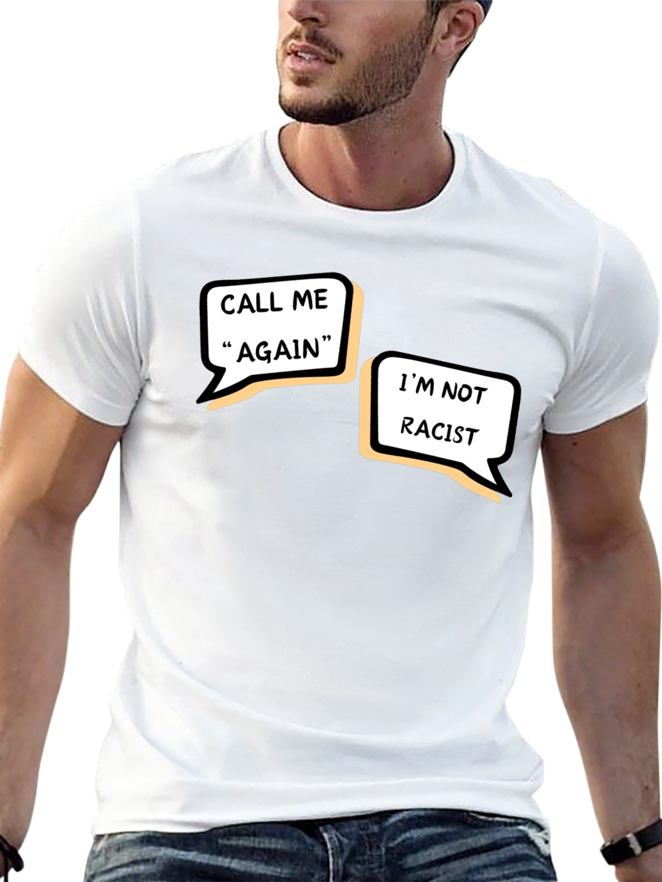 Call Me Again Funny Graphic Tee - Black