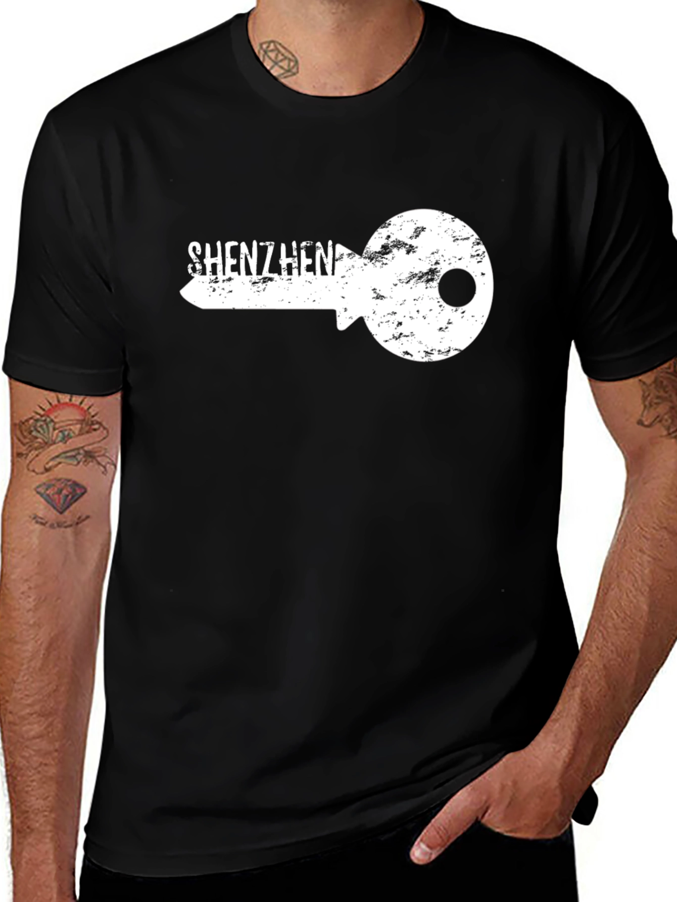 Shenzhen Key Graphic Black T-Shirt