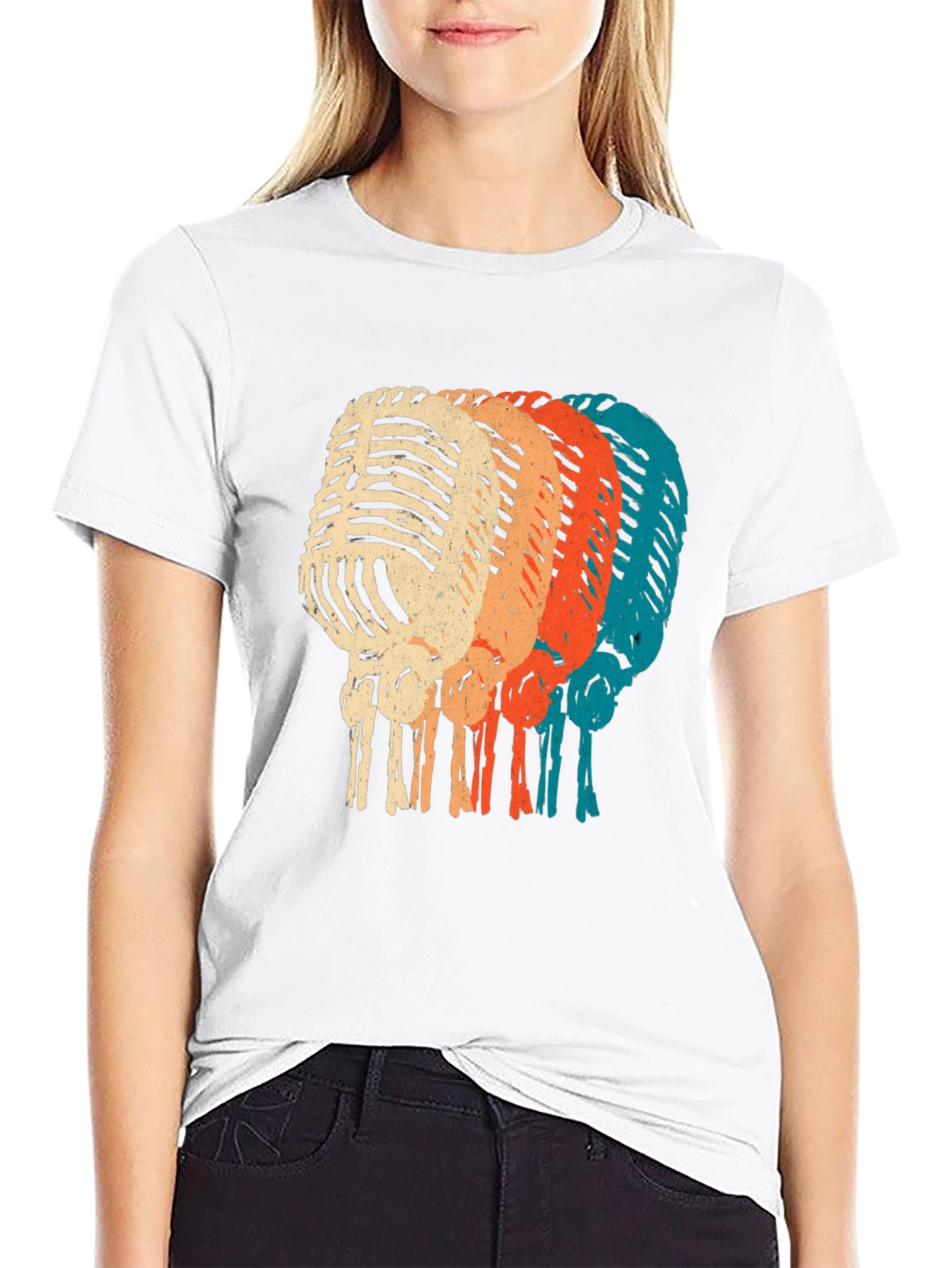 Retro Microphone Graphic T-Shirt