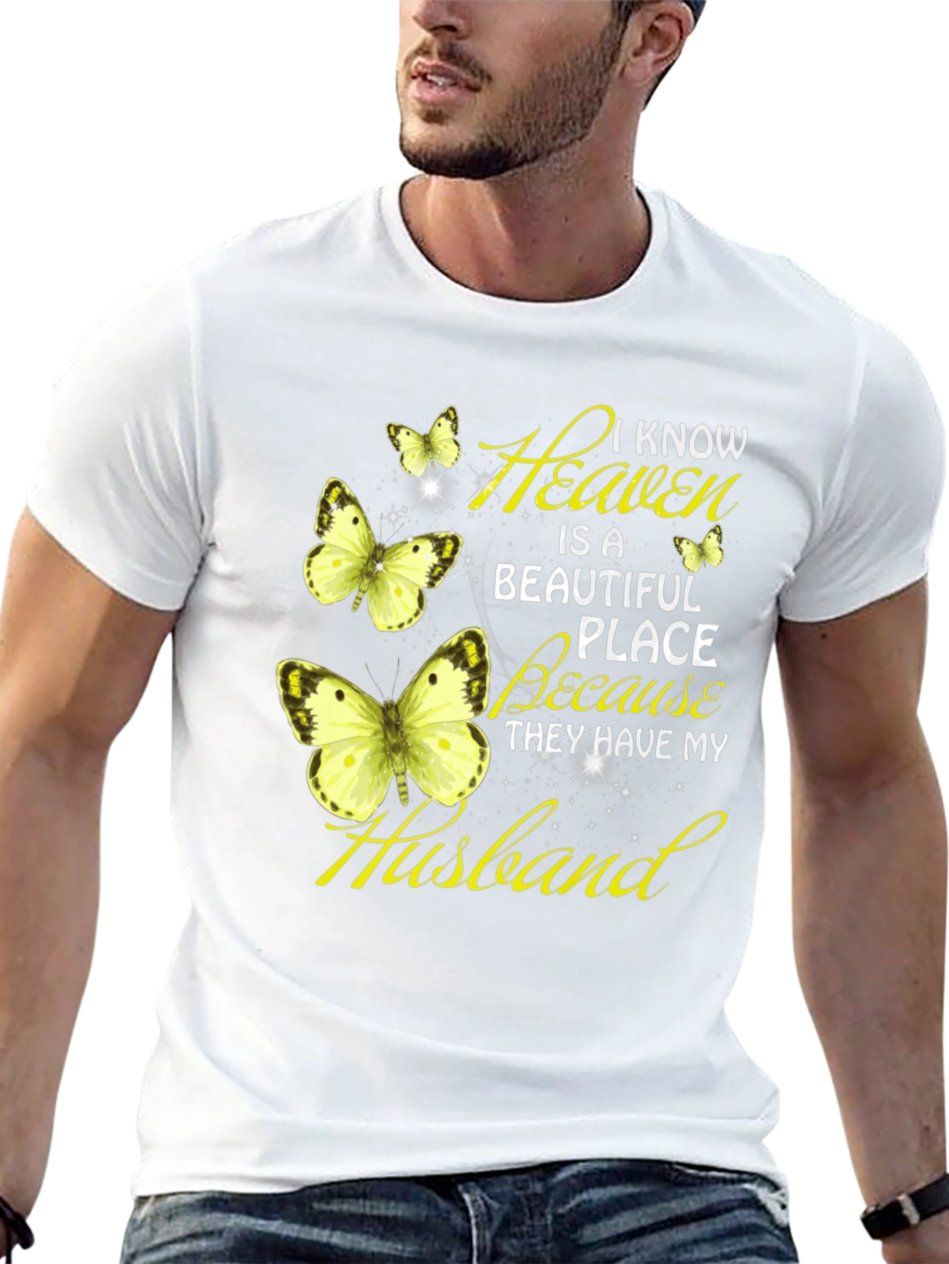 Heaven Husband Butterfly Graphic Tee