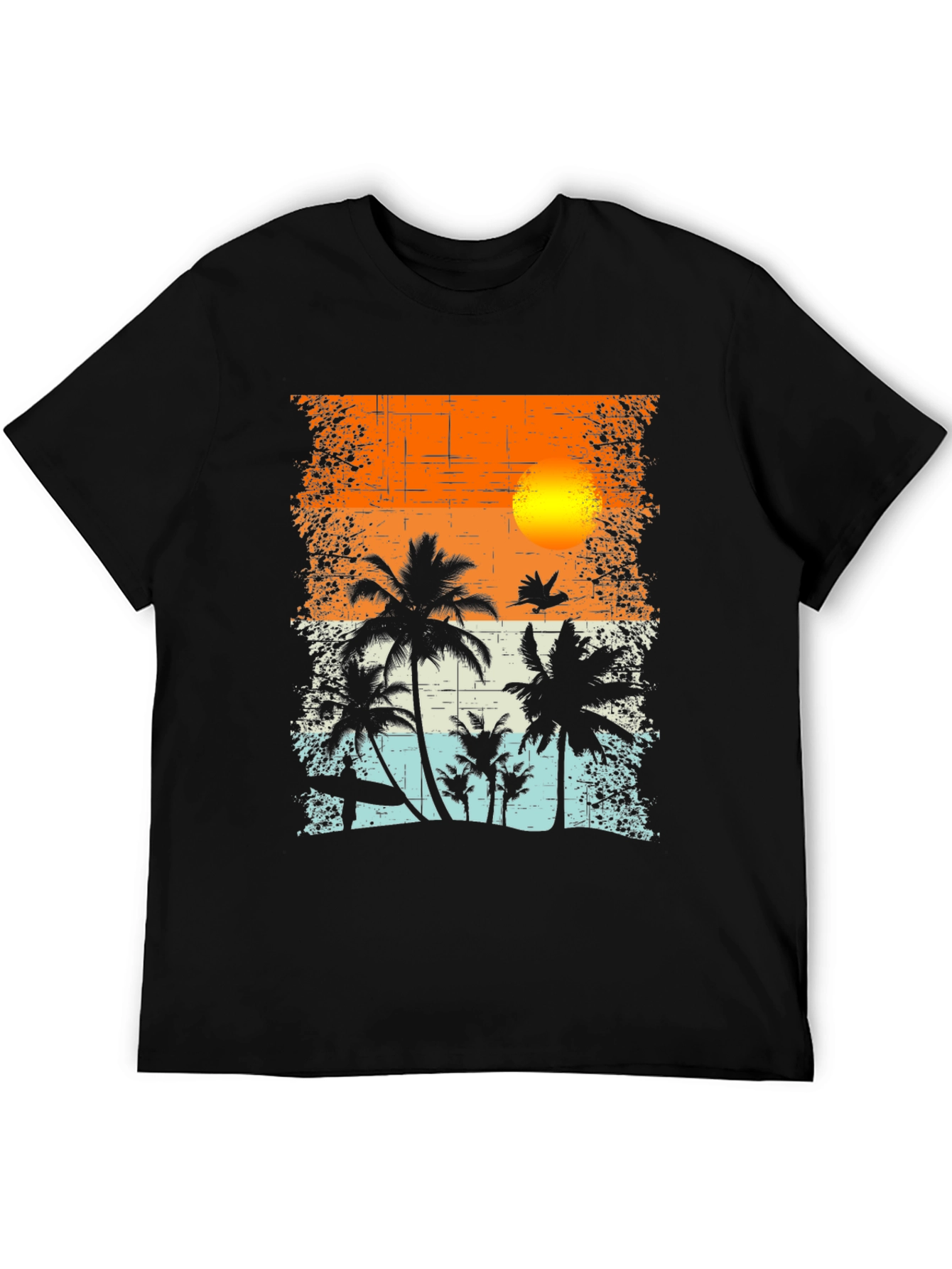 Tropical Sunset Graphic T-Shirt
