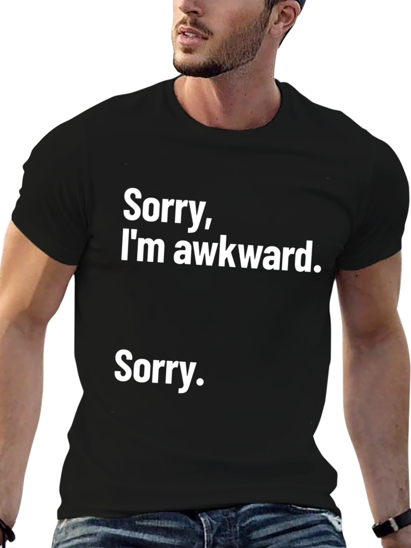 Sorry Im Awkward. Funny Graphic Tee
