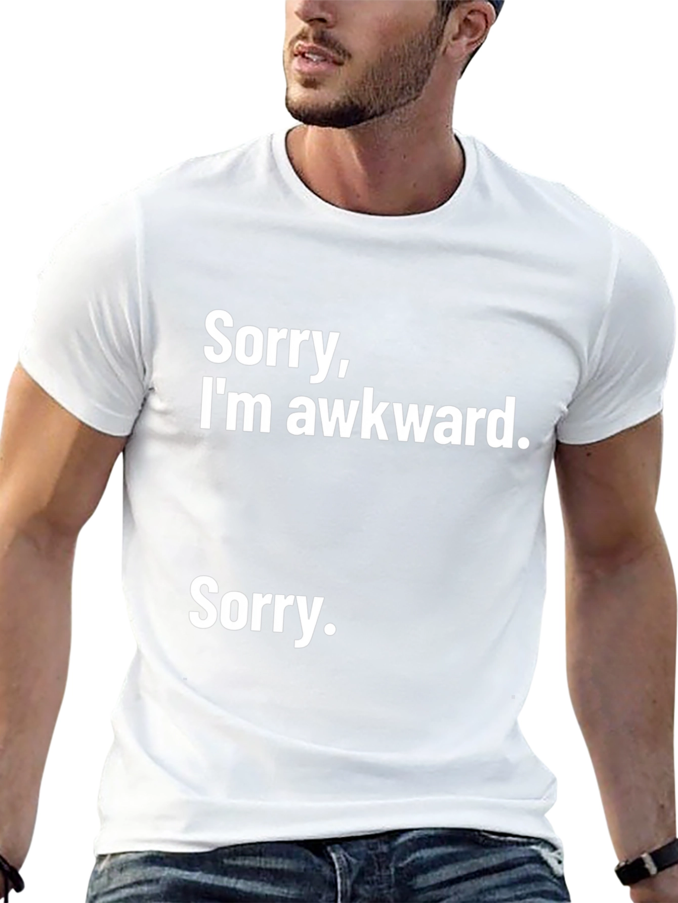 Sorry Im Awkward. Funny Graphic Tee