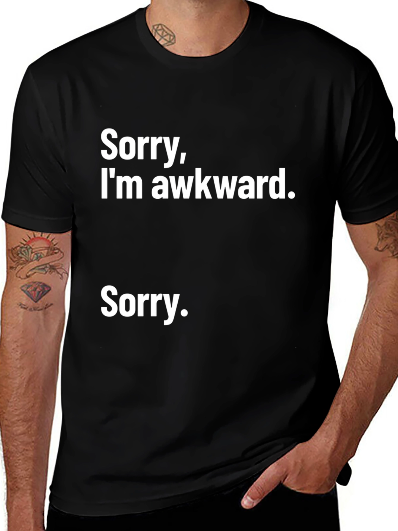 Sorry Im Awkward. Funny Graphic Tee